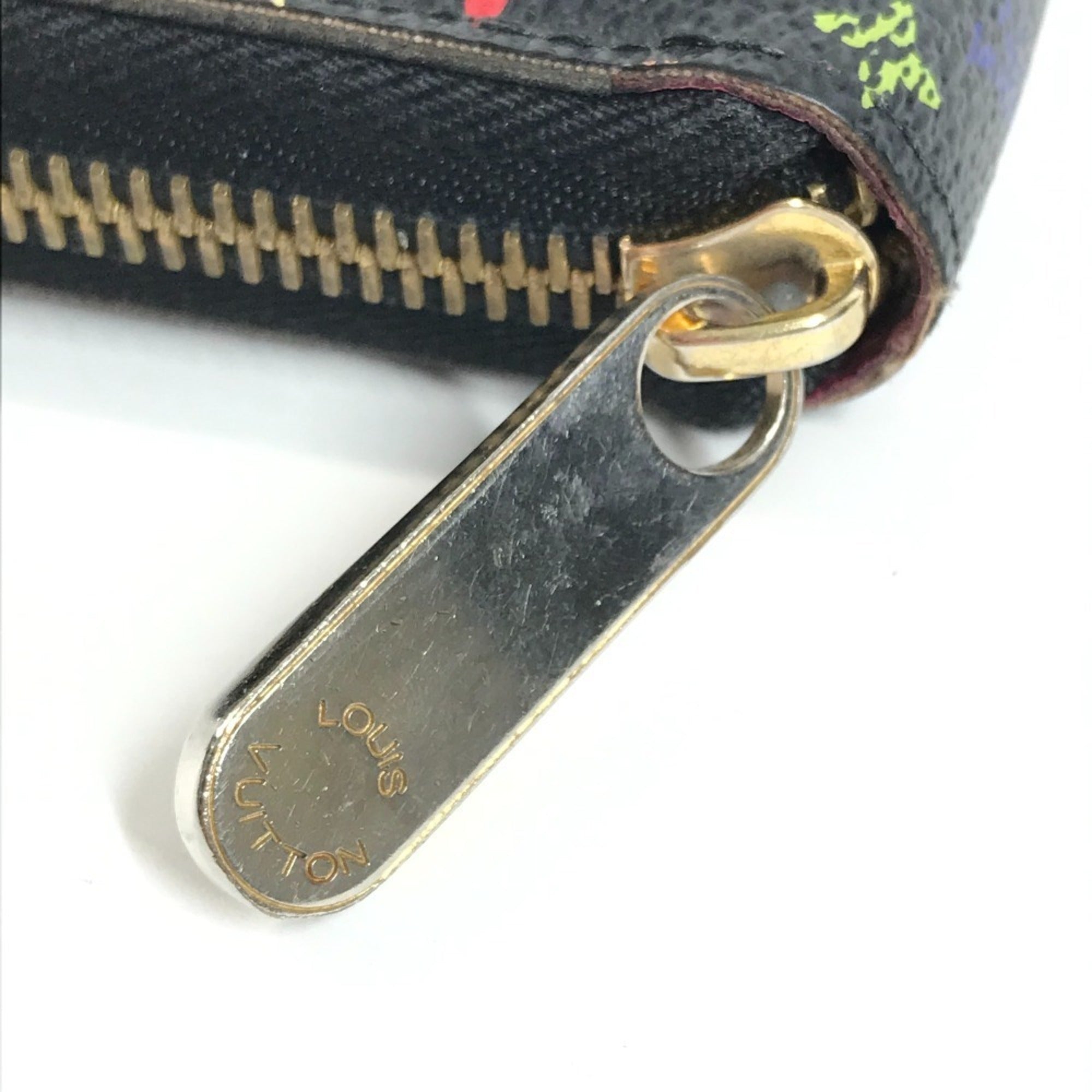 Louis Vuitton Black Noir Monogram Multicolore Long Wallet (Bi-Fold) (Pre-Owned)