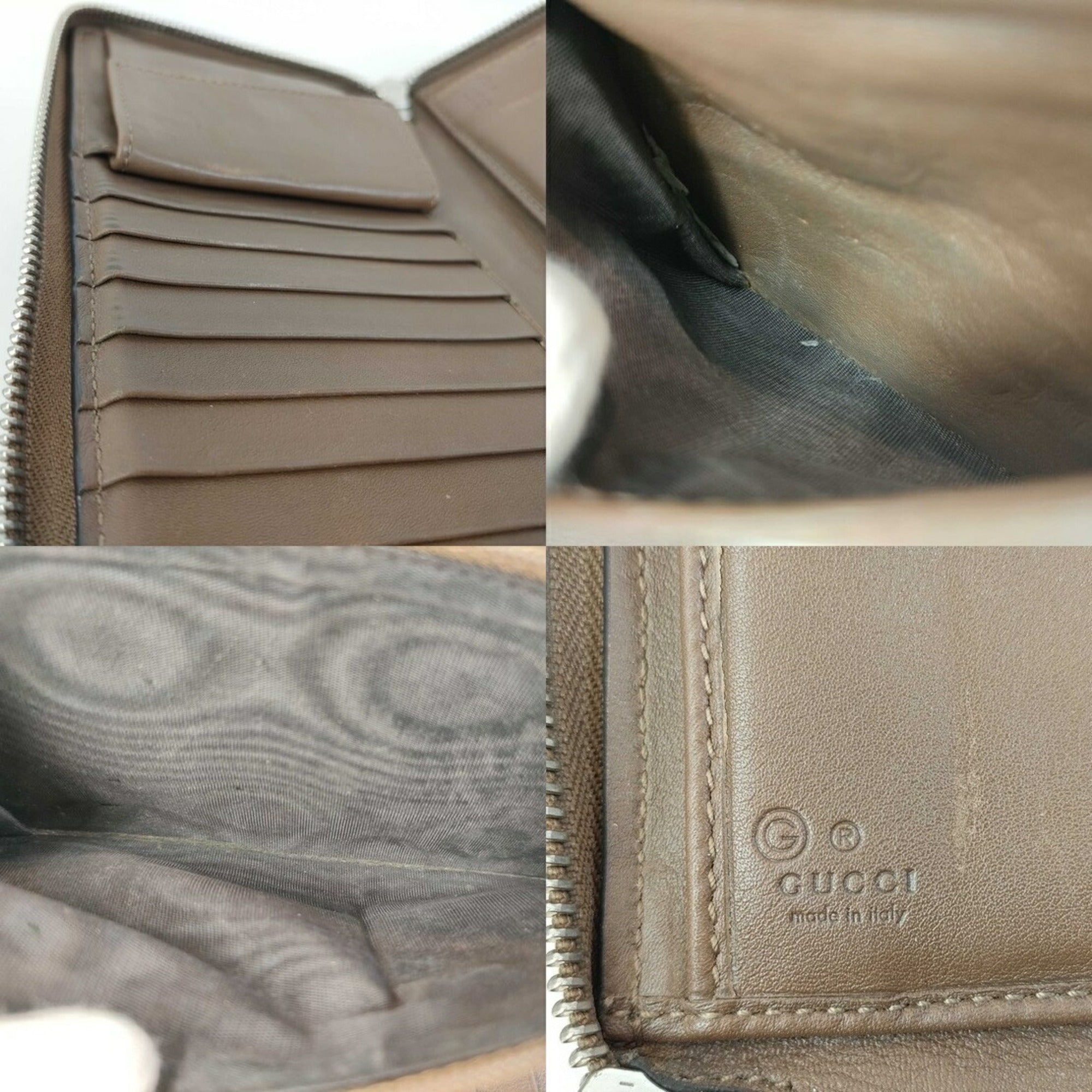 Gucci Brown Leather Coin Purse/Coin Case (Pre-Owned)