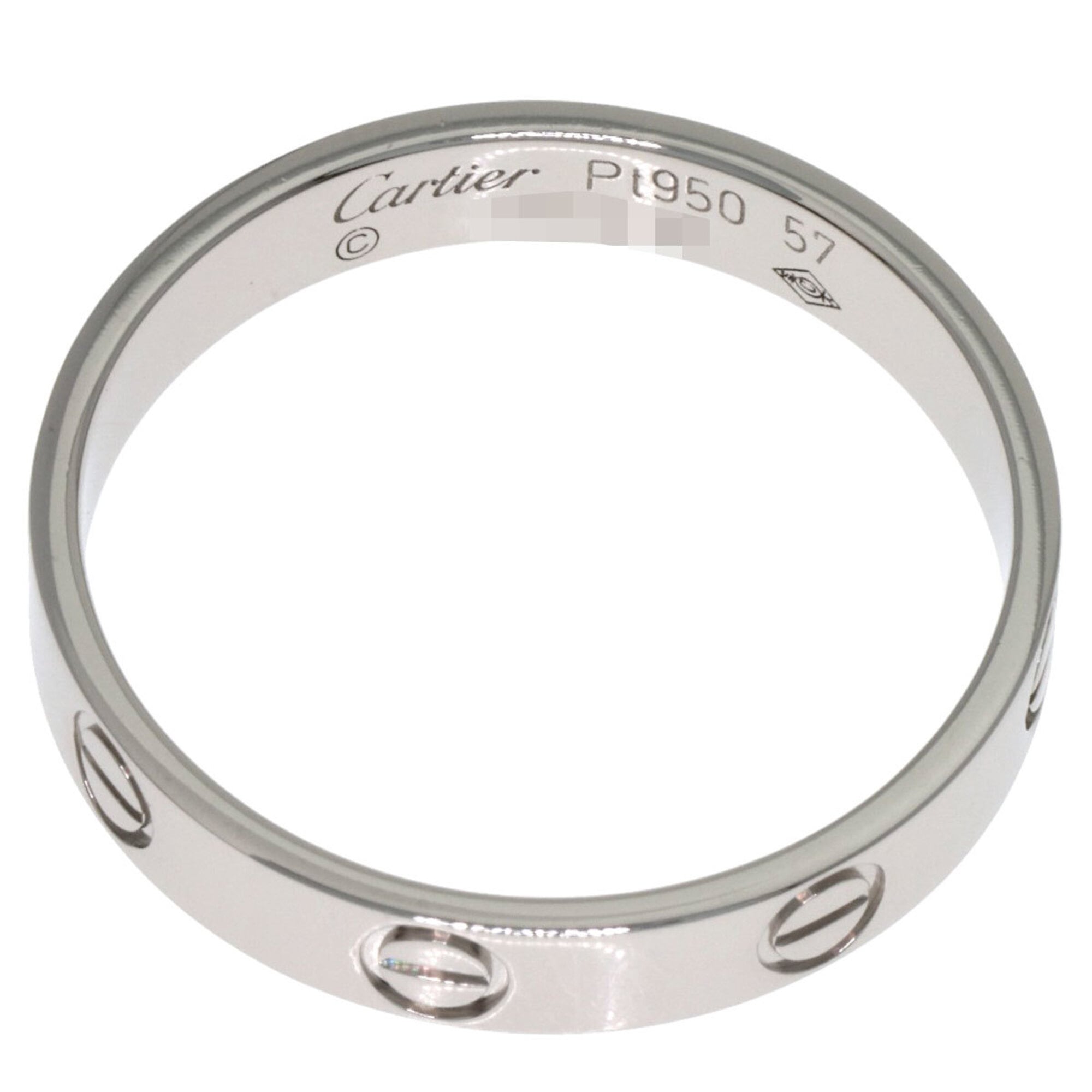 Cartier Love Platinum Platinum 950 Band Ring (Pre-Owned)