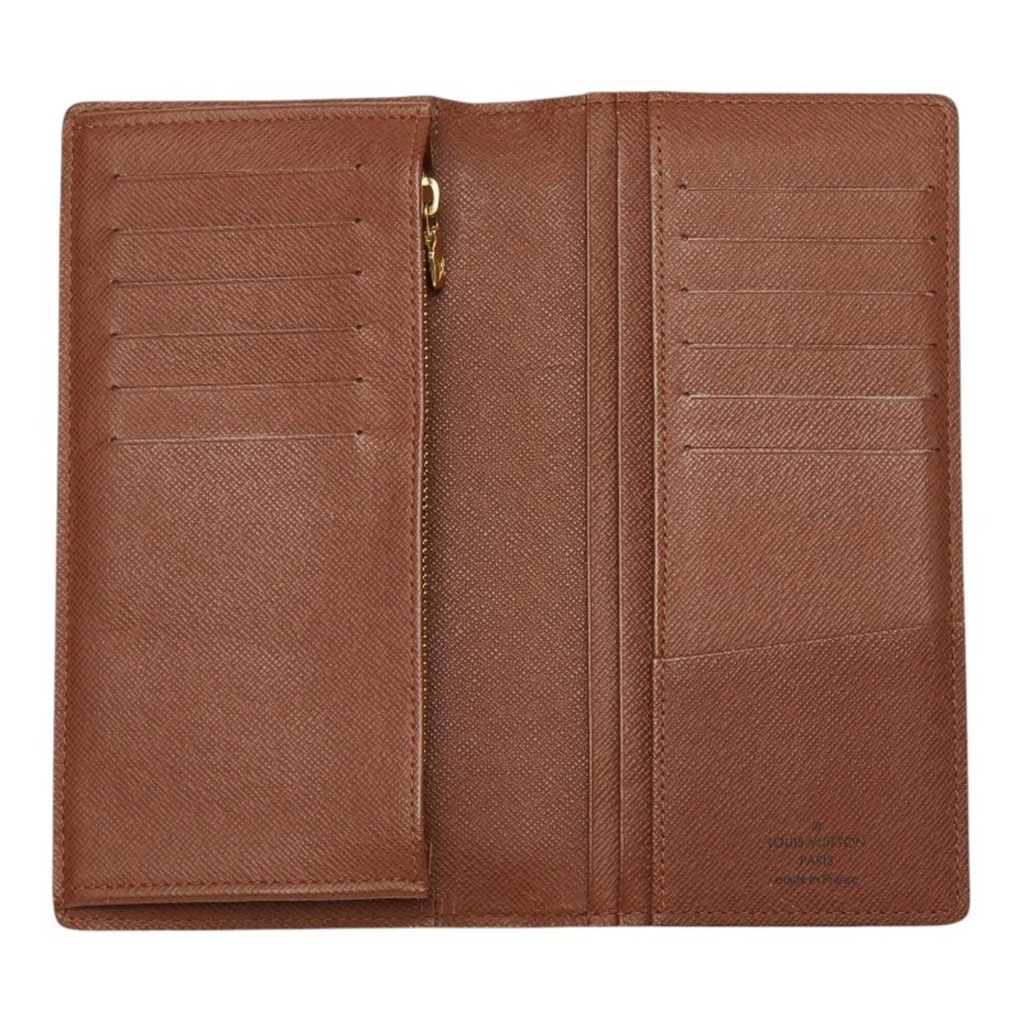 Louis Vuitton Brown Pvc Leather Long Wallet (Bi-Fold) (Pre-Owned)