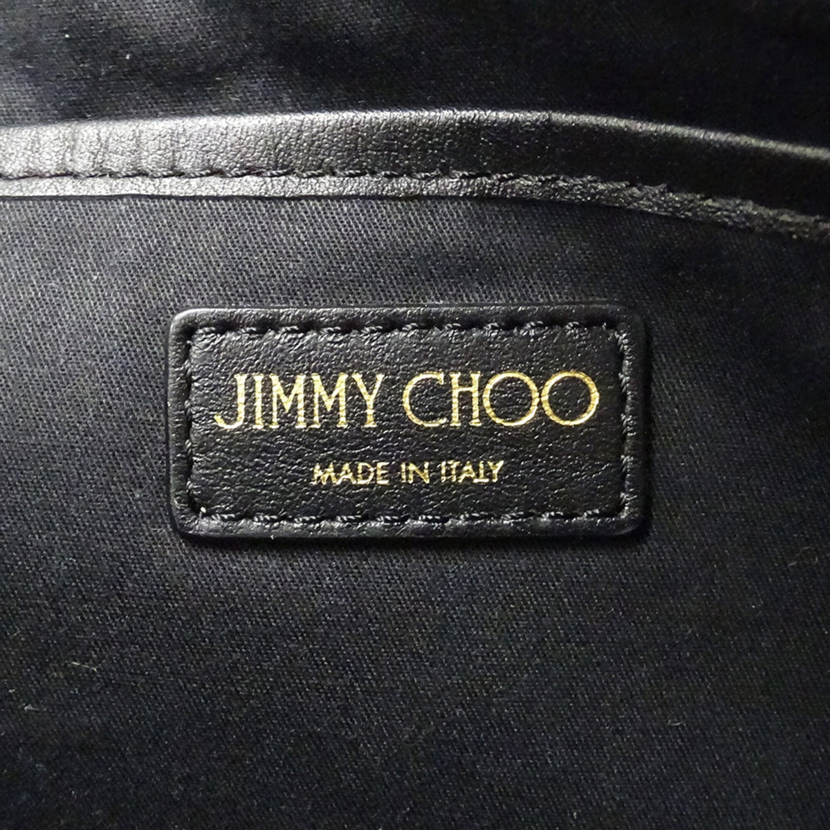 Jimmy Choo Black Leather Handbag Shoulder Bag (Pre-Owned)