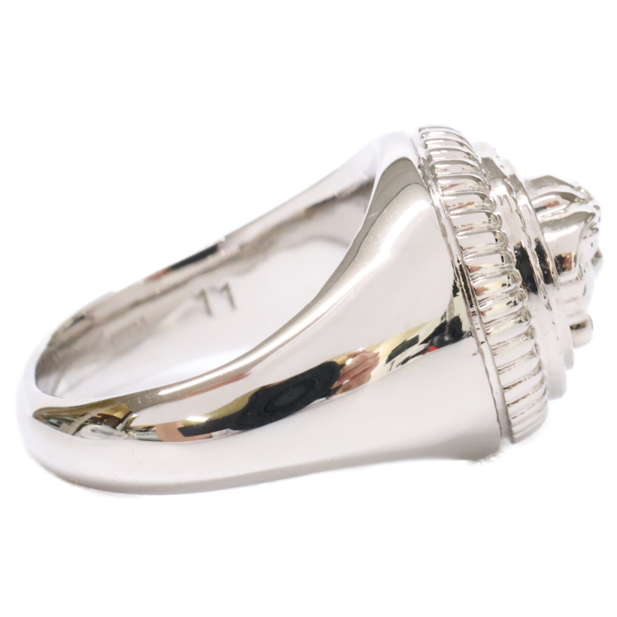 Versace Silver Metal Band Ring (Pre-Owned)