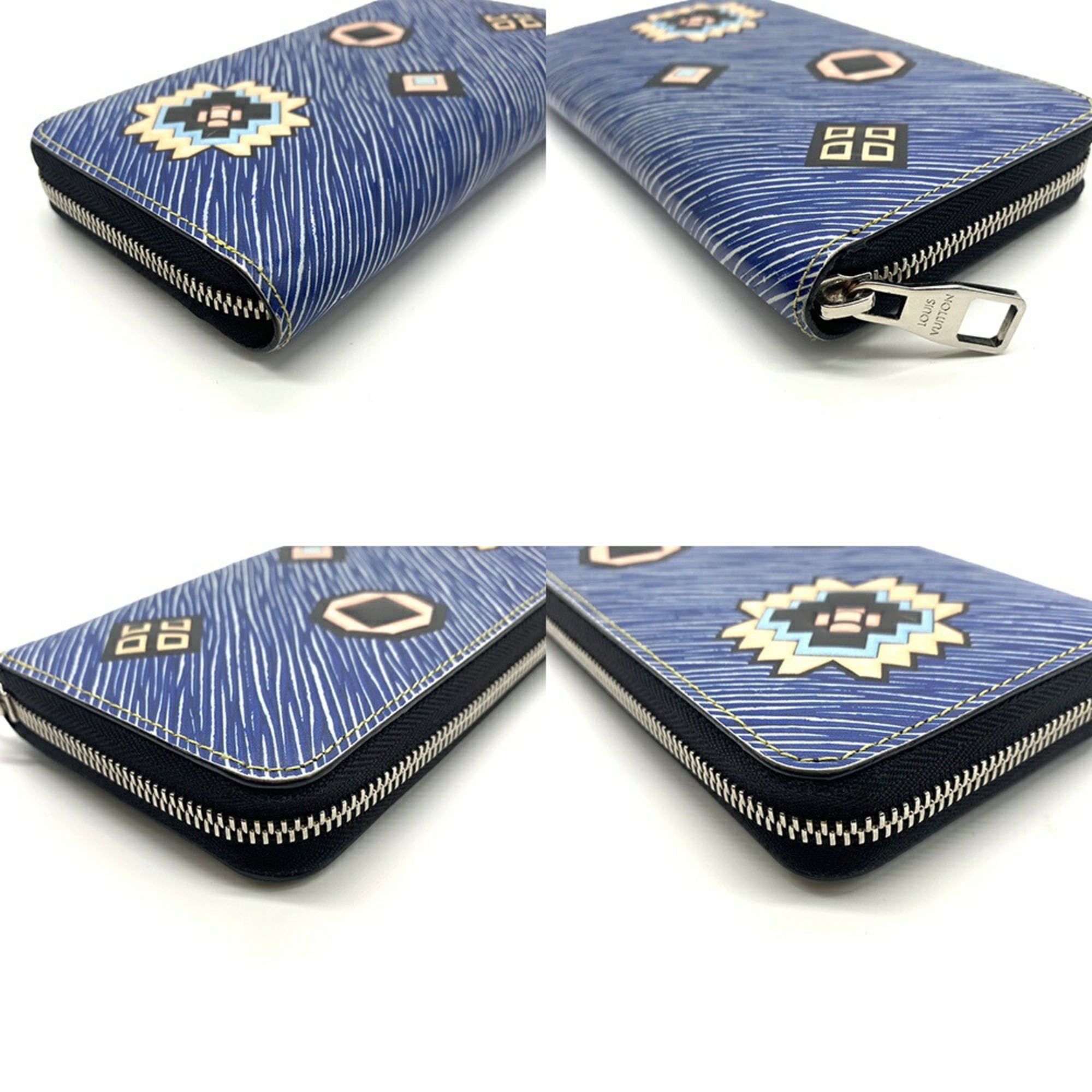 Louis Vuitton Blue Epi Leather Long Wallet (Bi-Fold) (Pre-Owned)