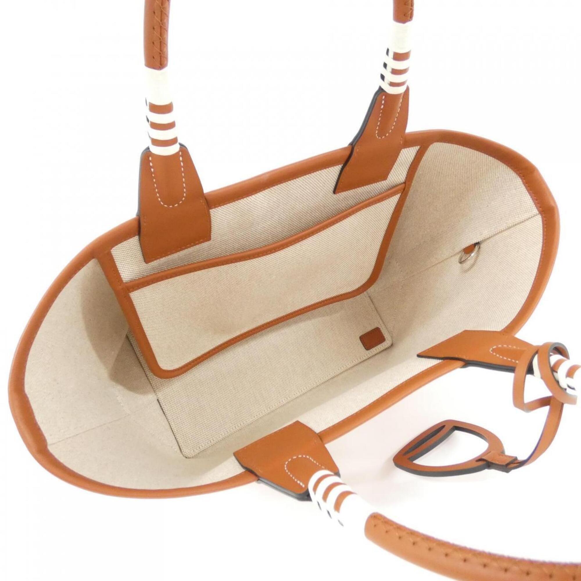Hermes Beige Capucine Ecru Red Color Swift Leather Handbag (Pre-Owned)
