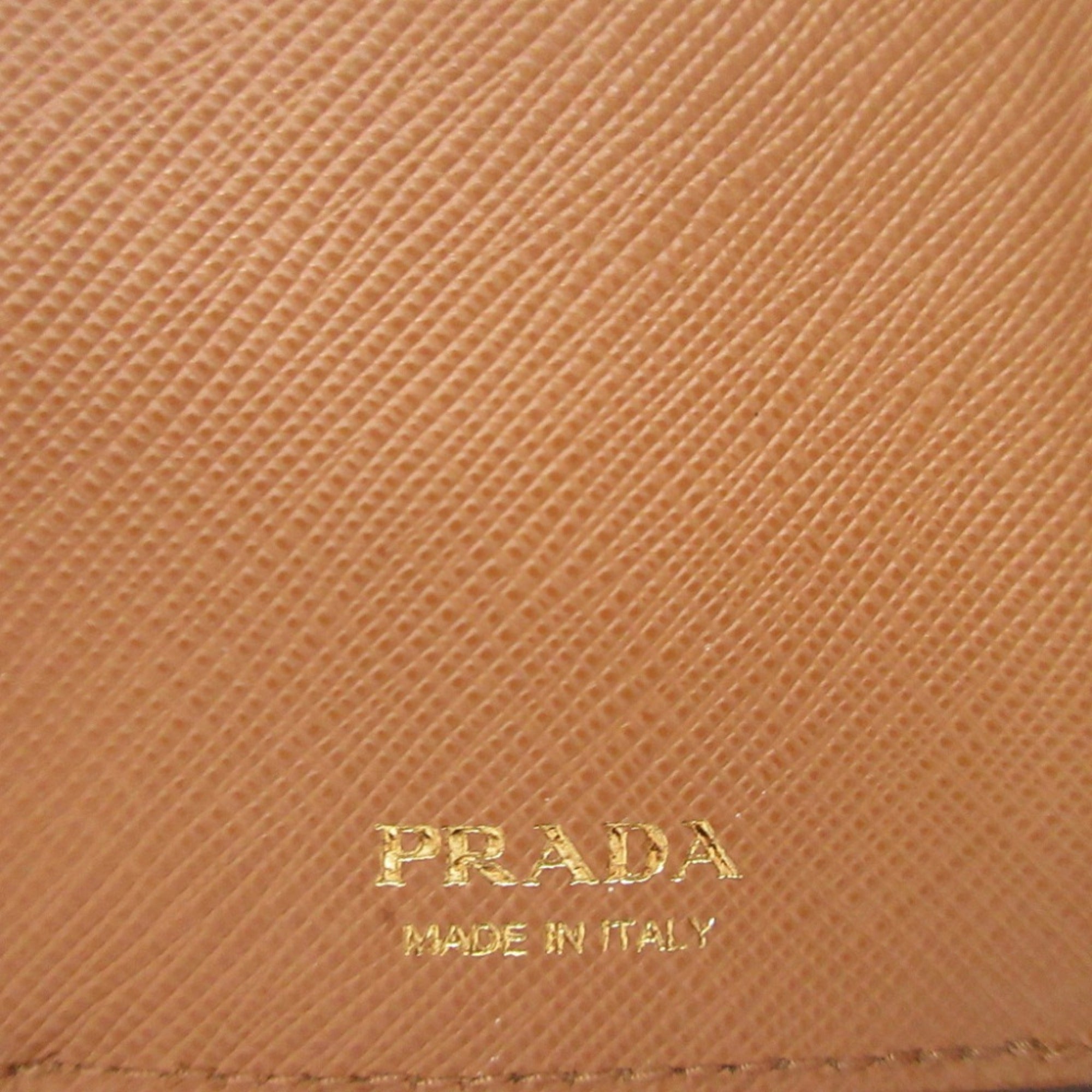 Prada Beige Leather Wallet (Tri-Fold) (Pre-Owned)