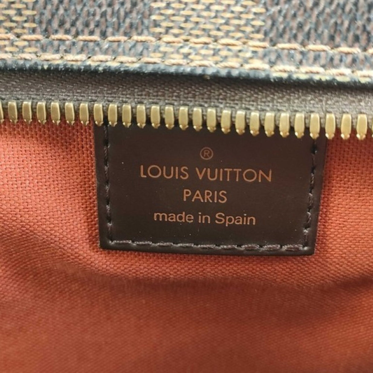 Louis Vuitton Brown Damier Canvas Ebene Leather Shoulder Bag (Pre-Owned)