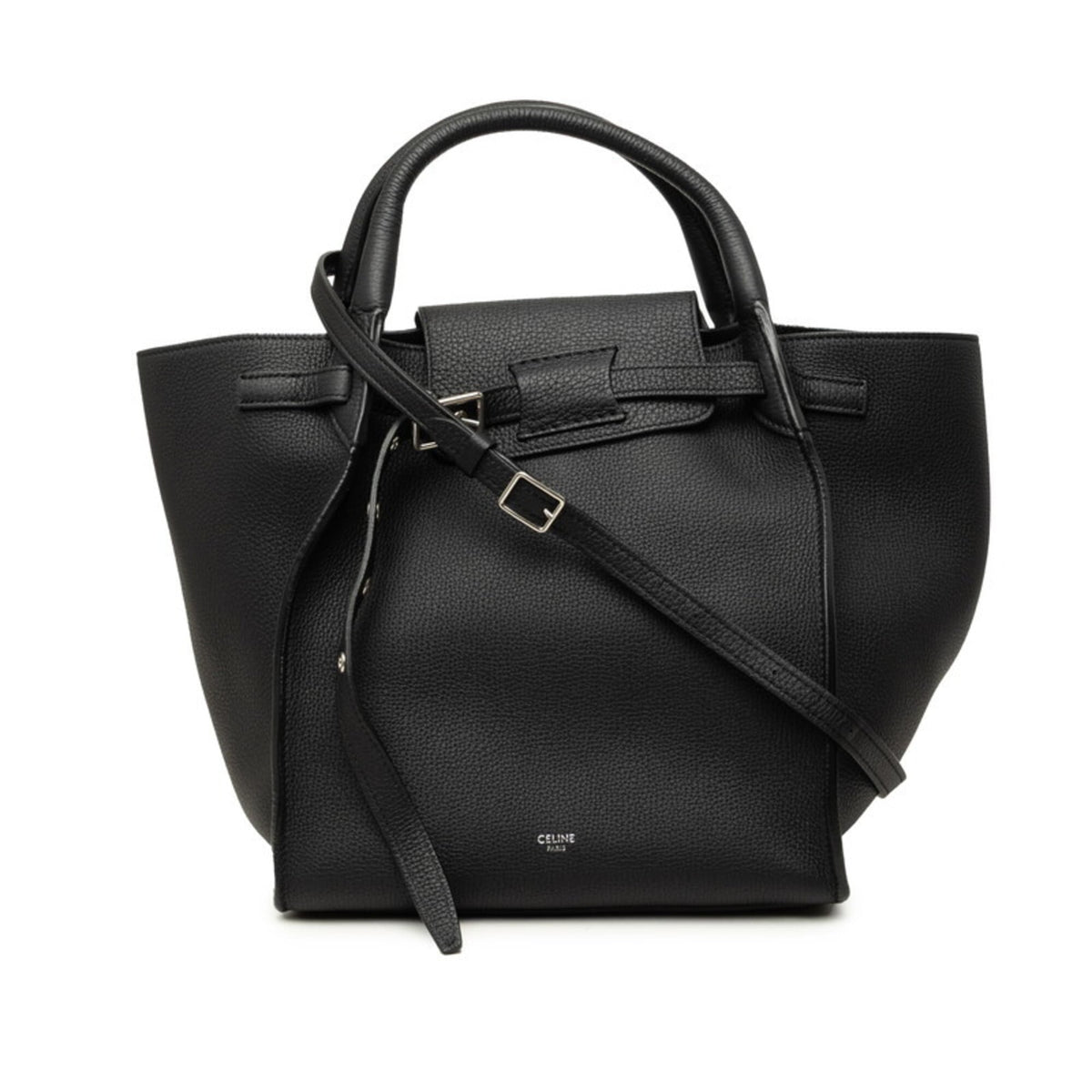 Celine Black Leather Handbag Shoulder Bag (Pre-Owned)