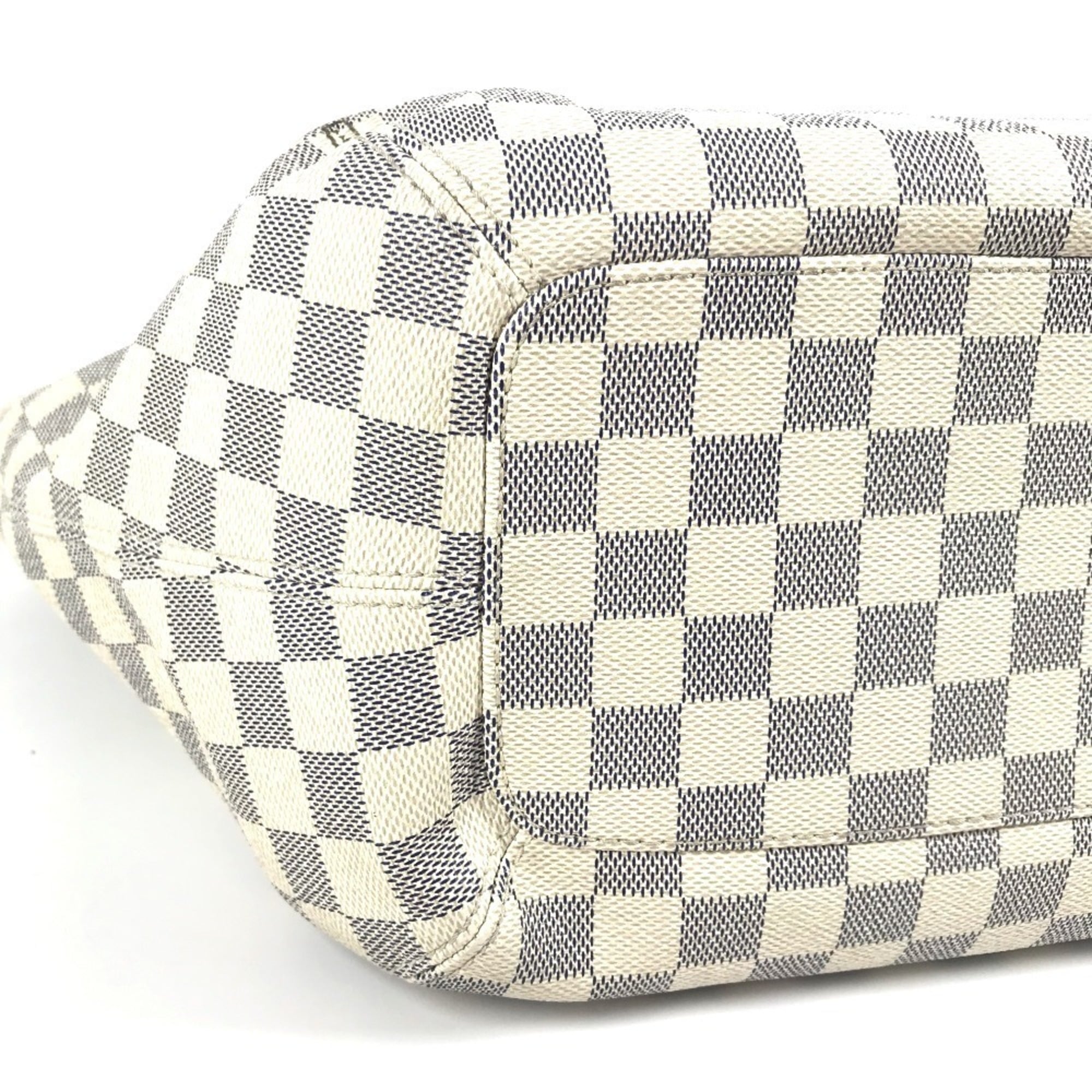 Louis Vuitton Damier Azur White Damier Azur Shoulder Bag Tote Bag (Pre-Owned)