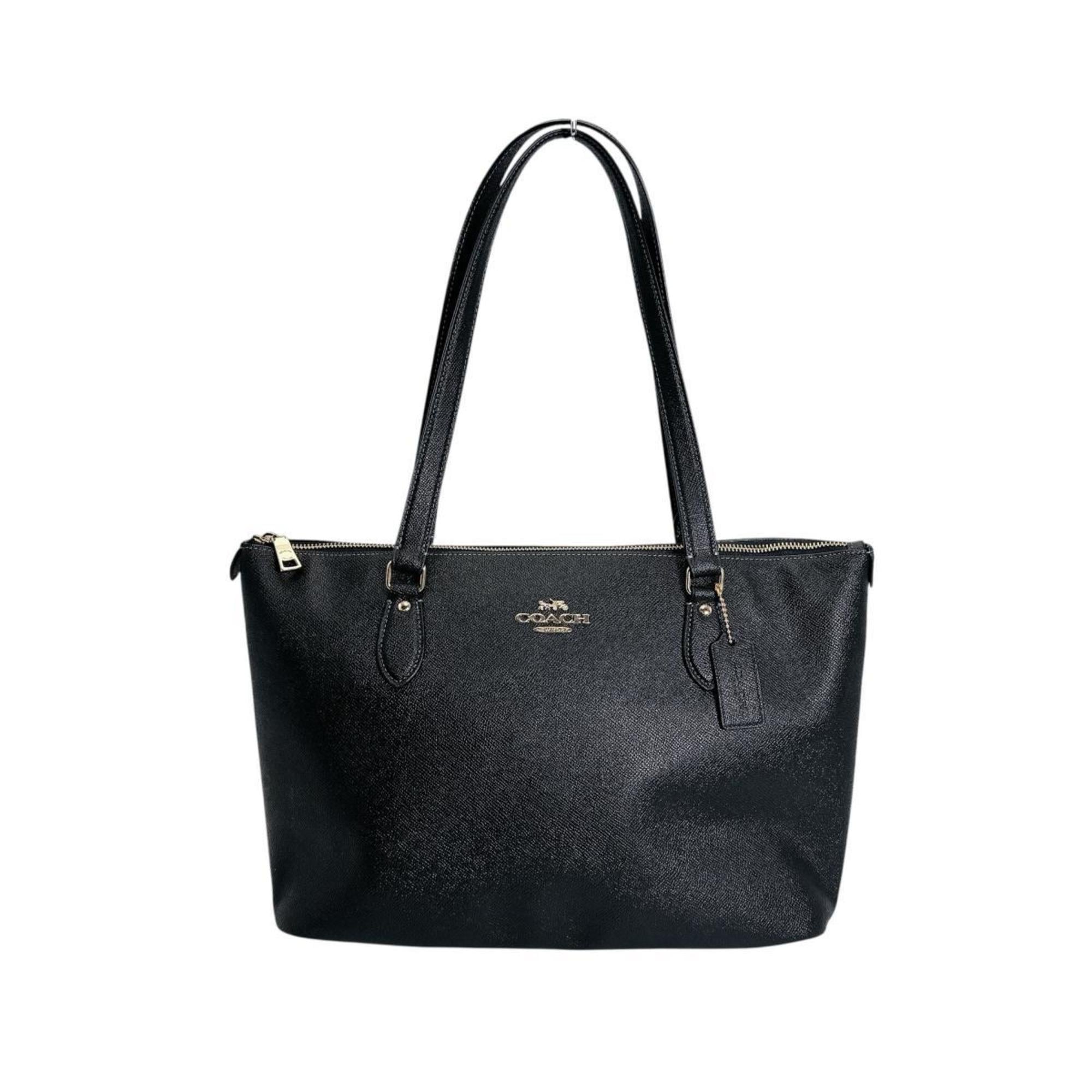 Coach Black Leather Tote Bag (Pre-Owned)