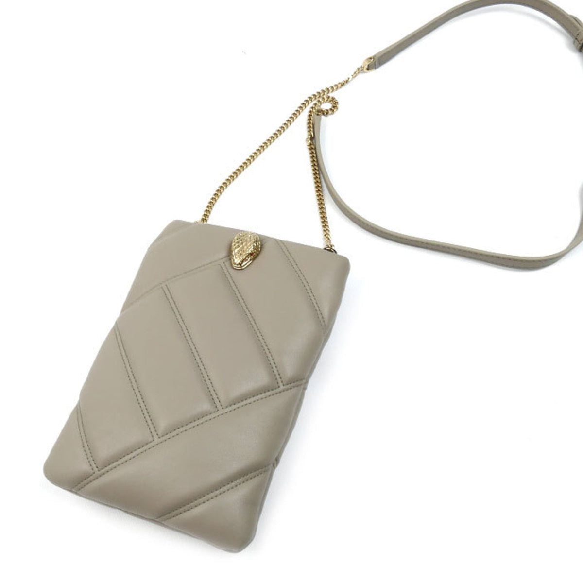 Bvlgari Gray Leather Shoulder Bag (Pre-Owned)