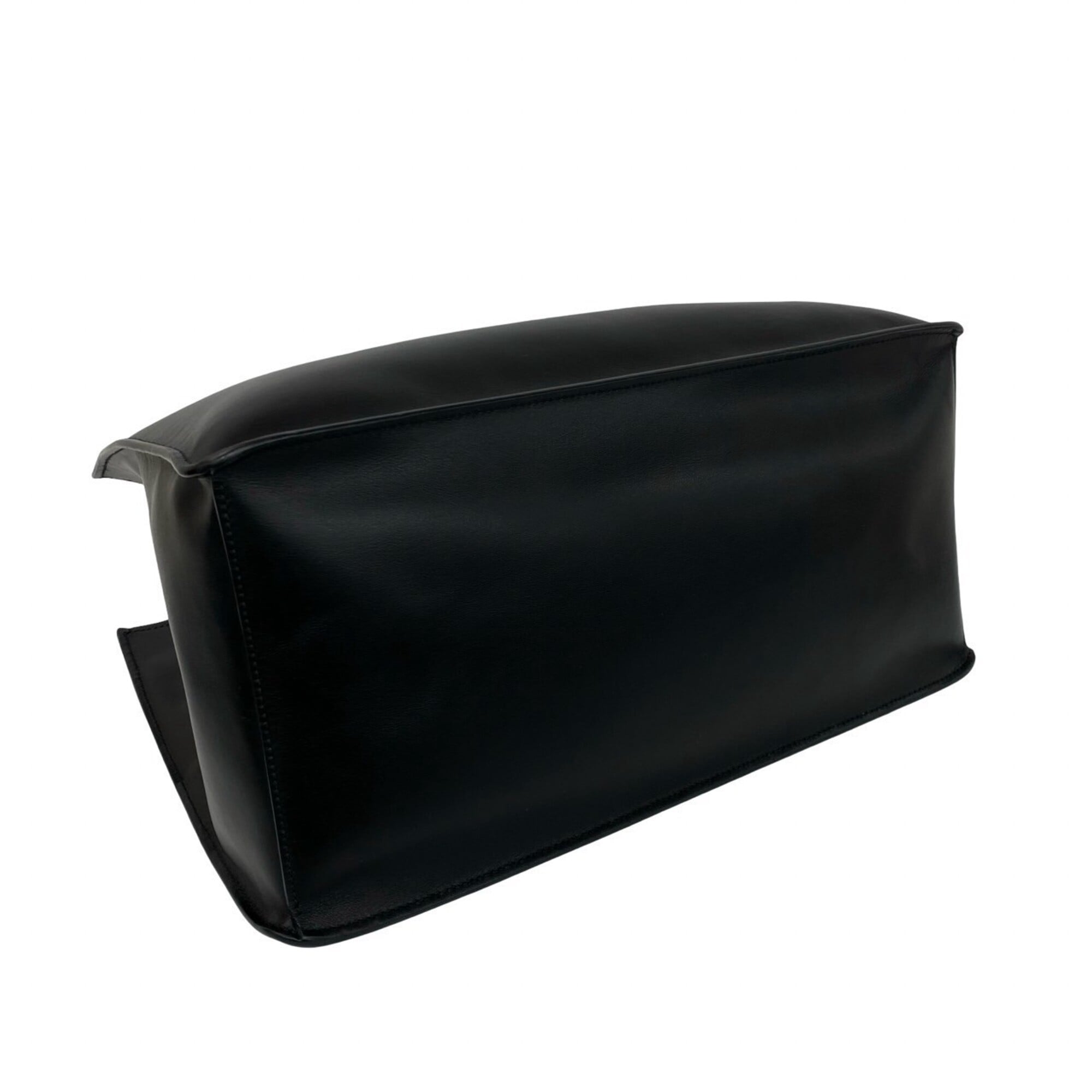 Prada Black Leather Handbag Pouch Shoulder Bag Tote Bag (Pre-Owned)