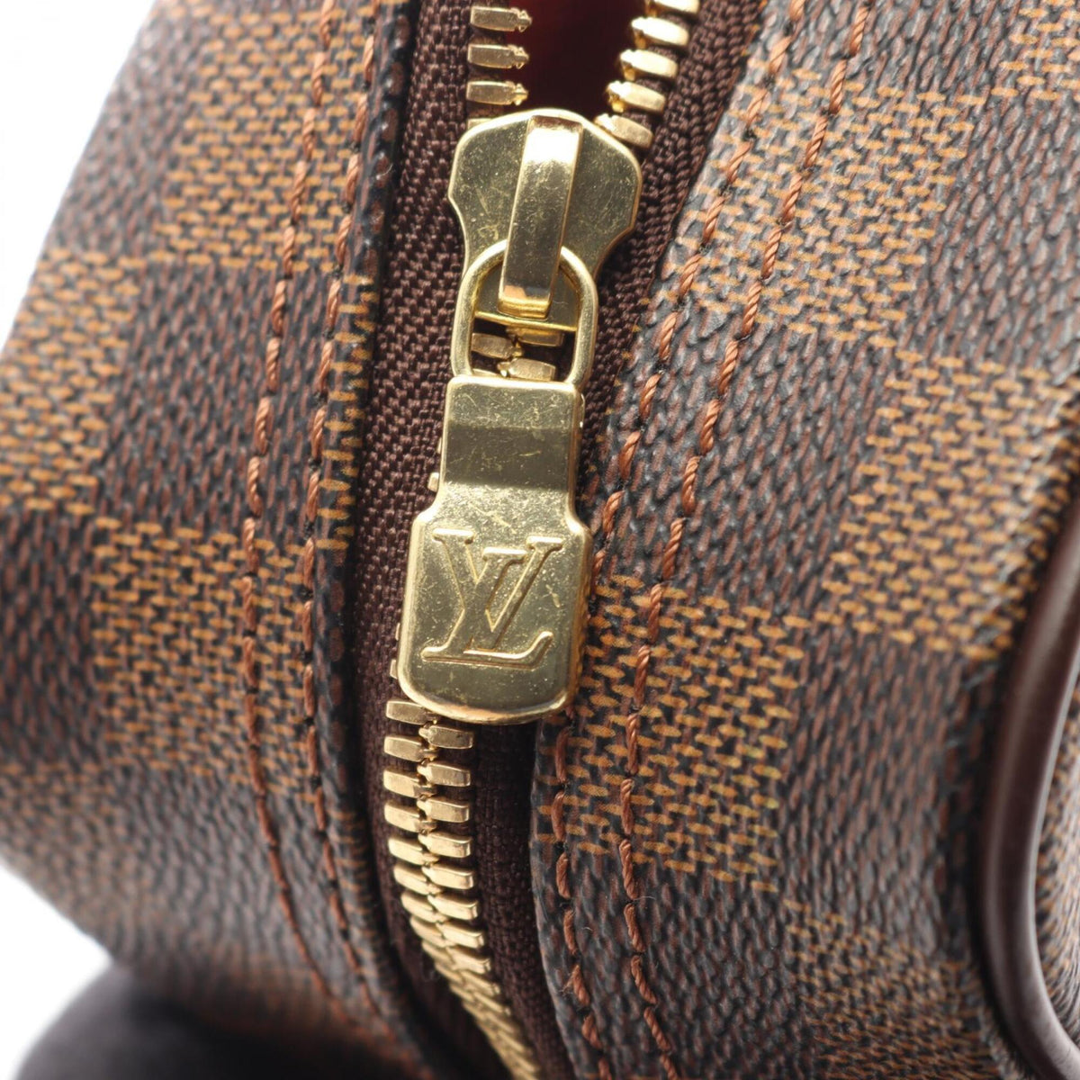 Louis Vuitton Brown Damier Canvas Coated Canvas Leather Handbag Shoulder Bag (Pre-Owned)