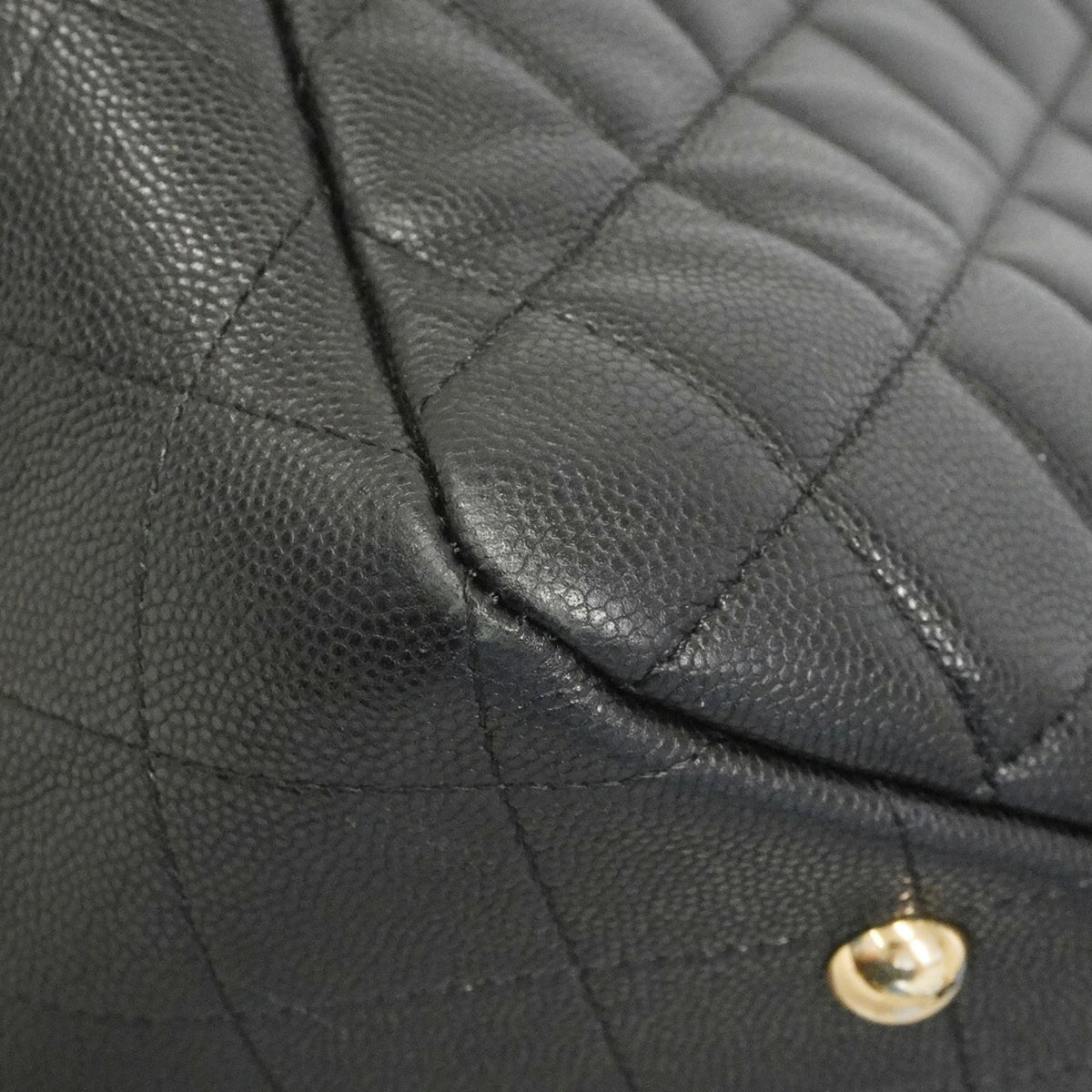 Chanel Black Grained Calfskin Tote Bag (Pre-Owned)