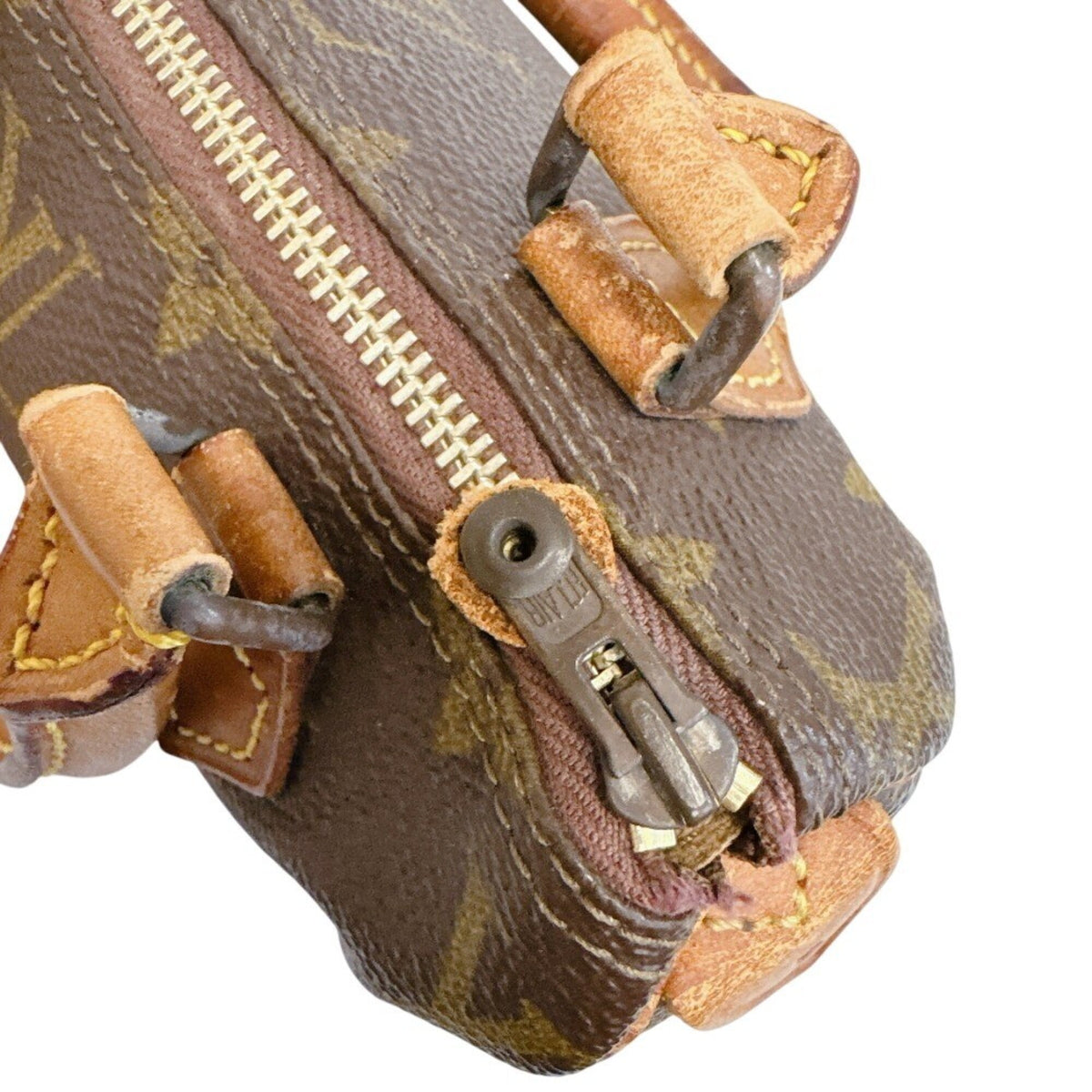 Louis Vuitton Brown Monogram Canvas Leather Handbag (Pre-Owned)