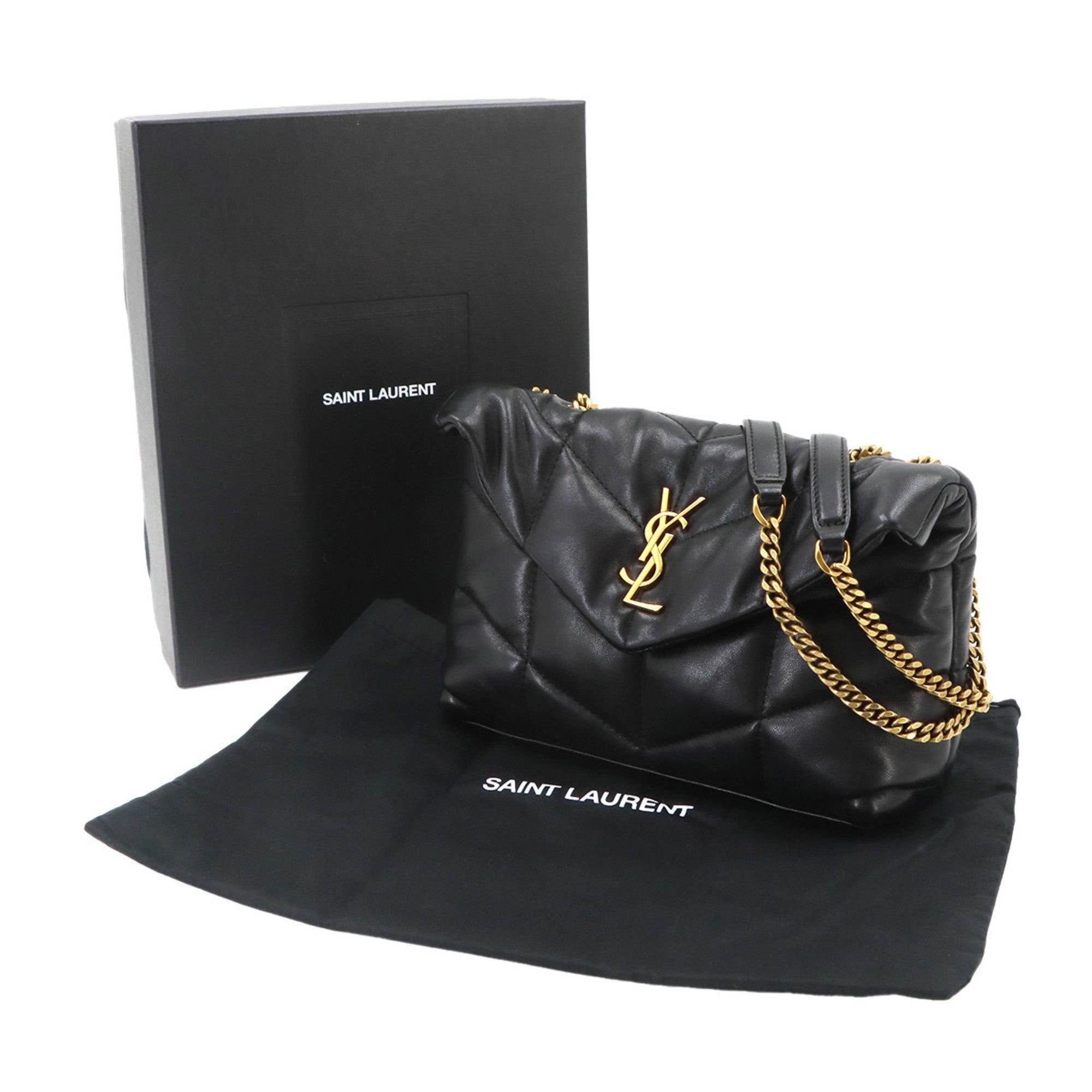Saint Laurent Black Leather Handbag Shoulder Bag (Pre-Owned)