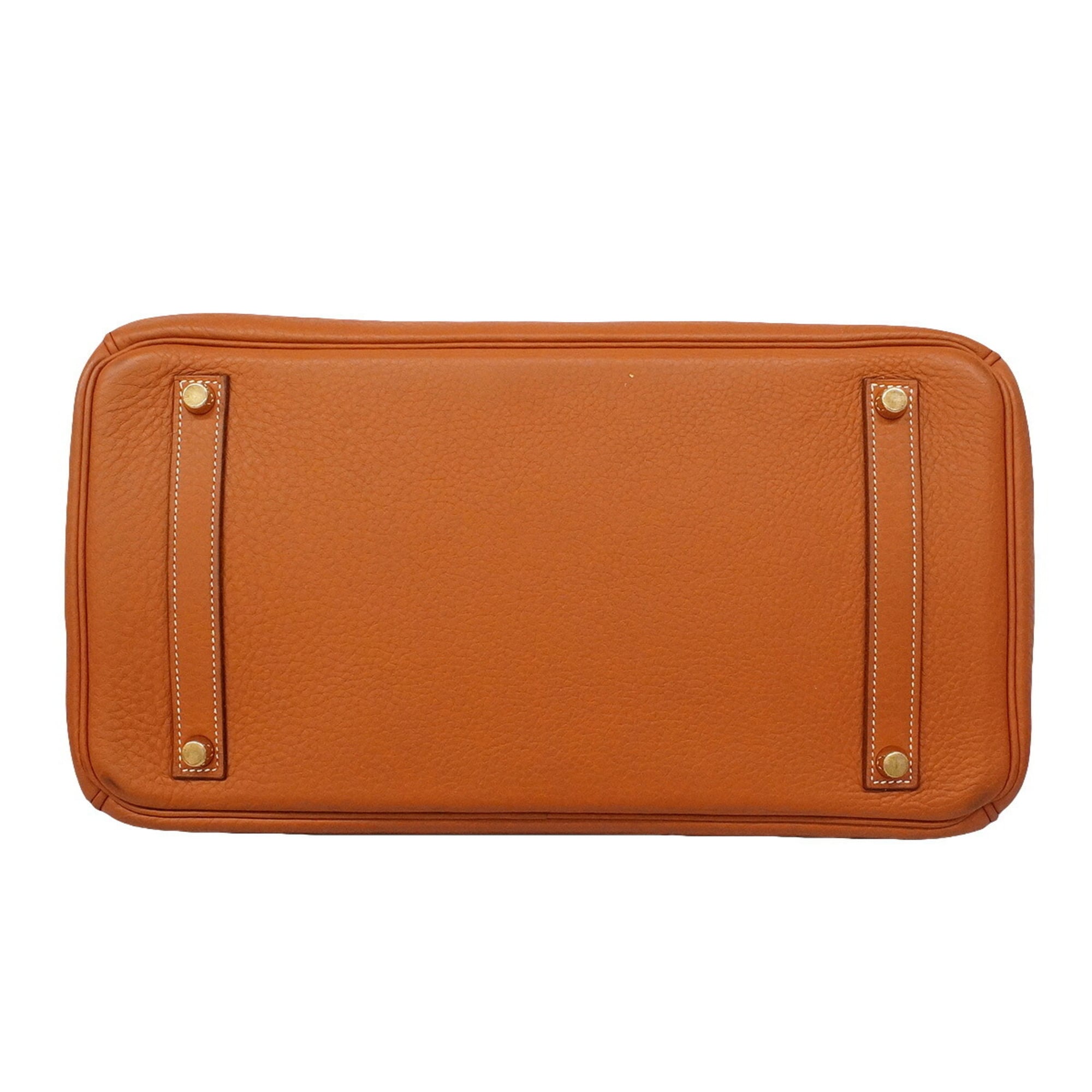 Hermes Natural Taurillon Clemence Leather Handbag (Pre-Owned)