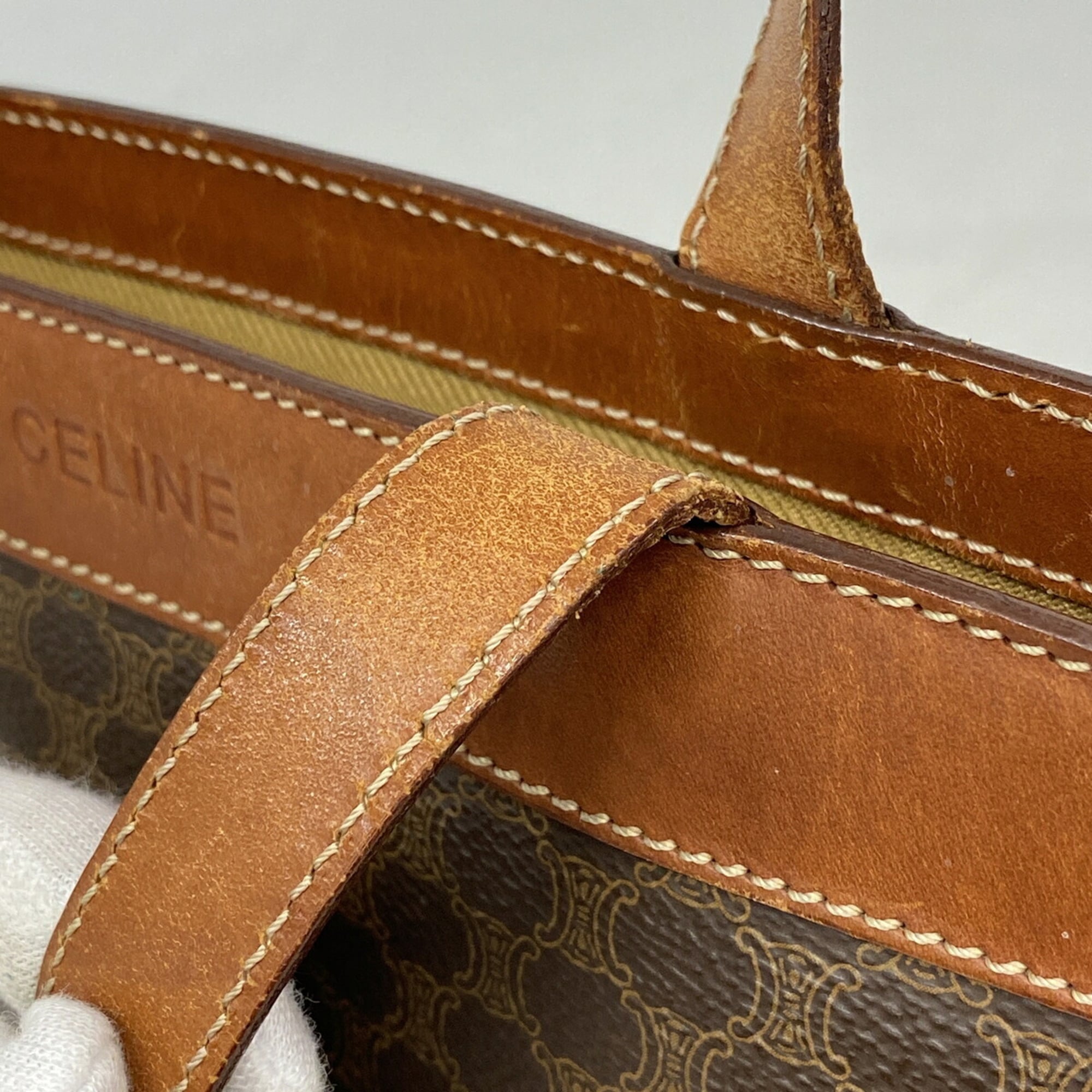 Celine Brown Pvc Handbag (Pre-Owned)
