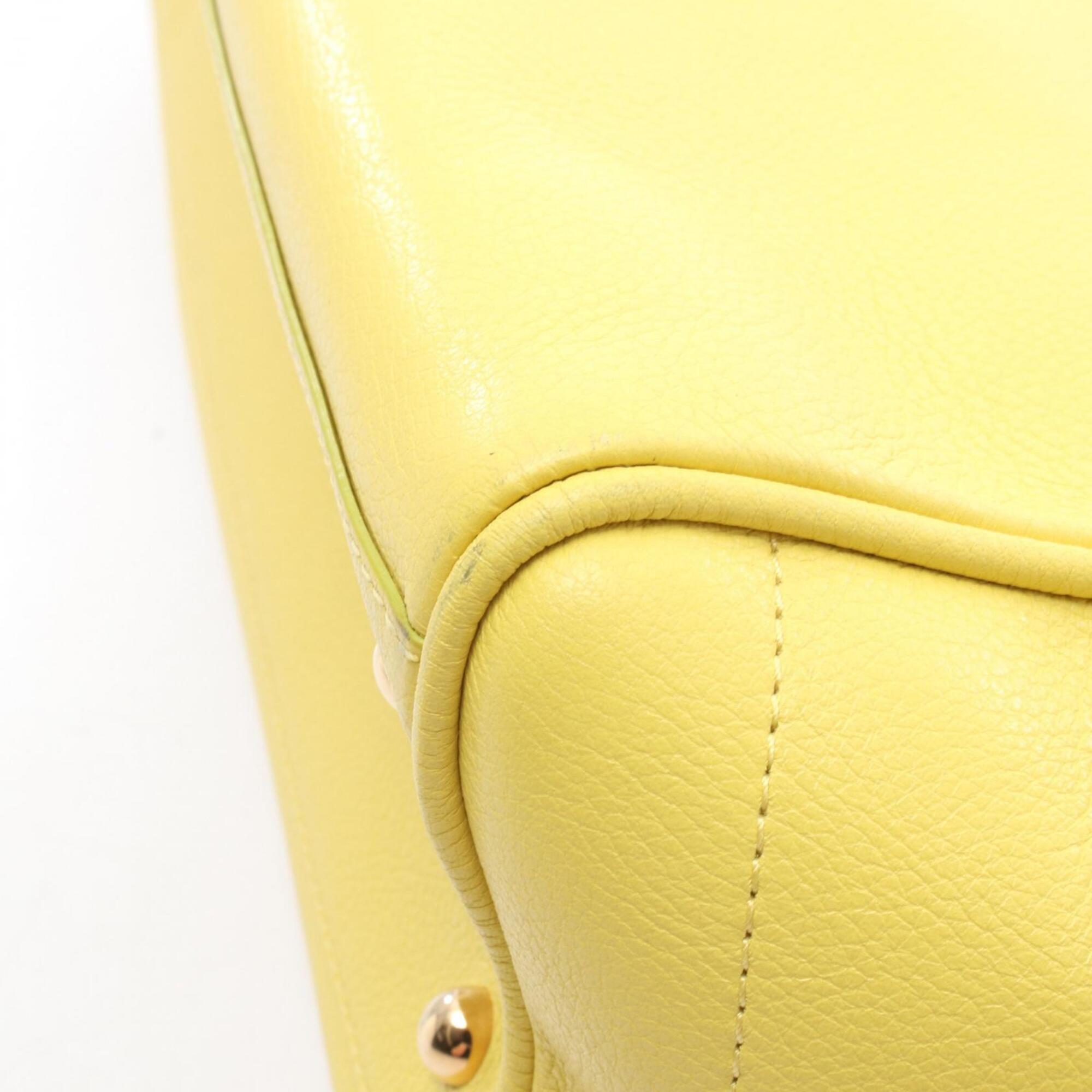 Loewe Yellow Leather Handbag Tote Bag (Pre-Owned)