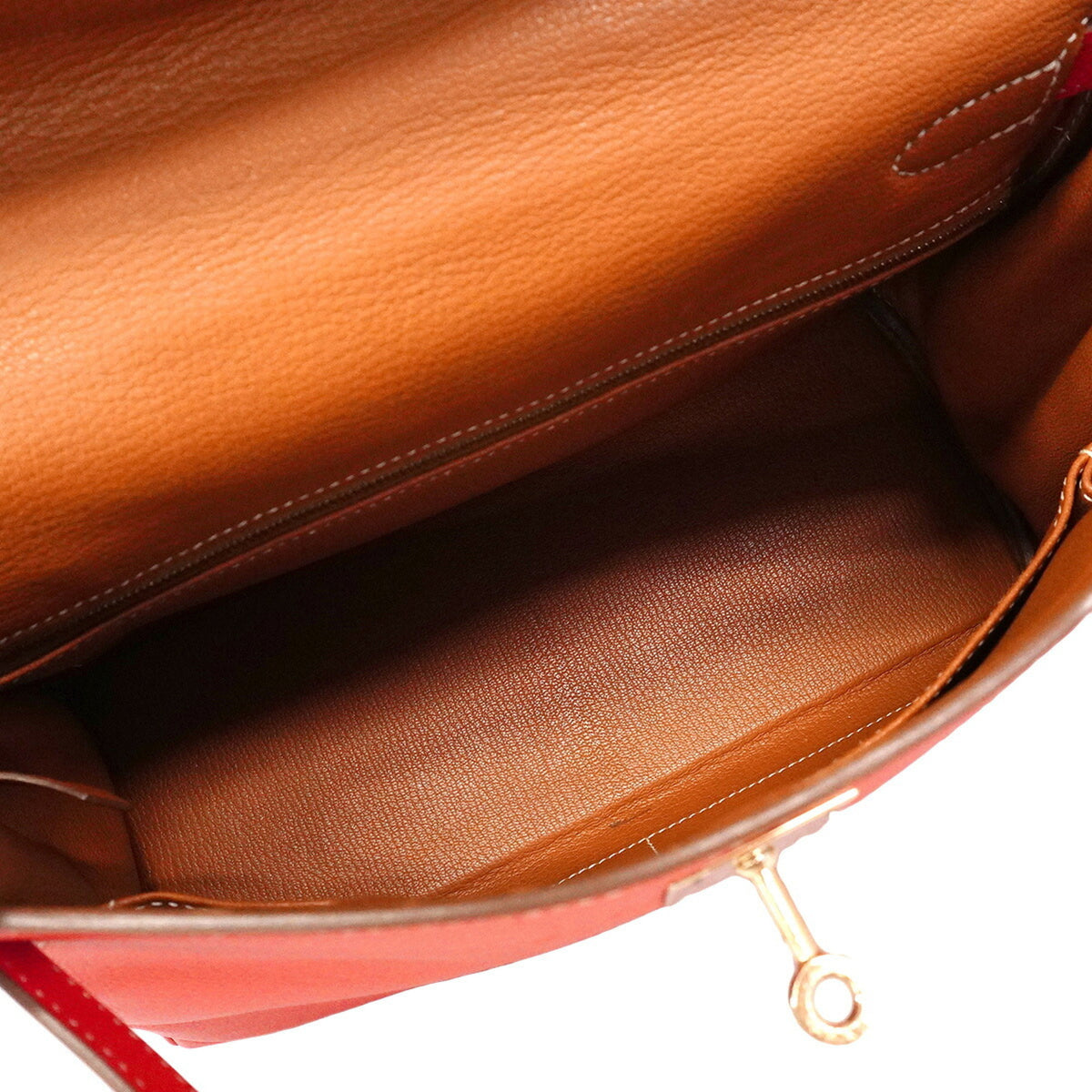 Hermes Gold Rose Jaipur Leather Handbag (Pre-Owned)