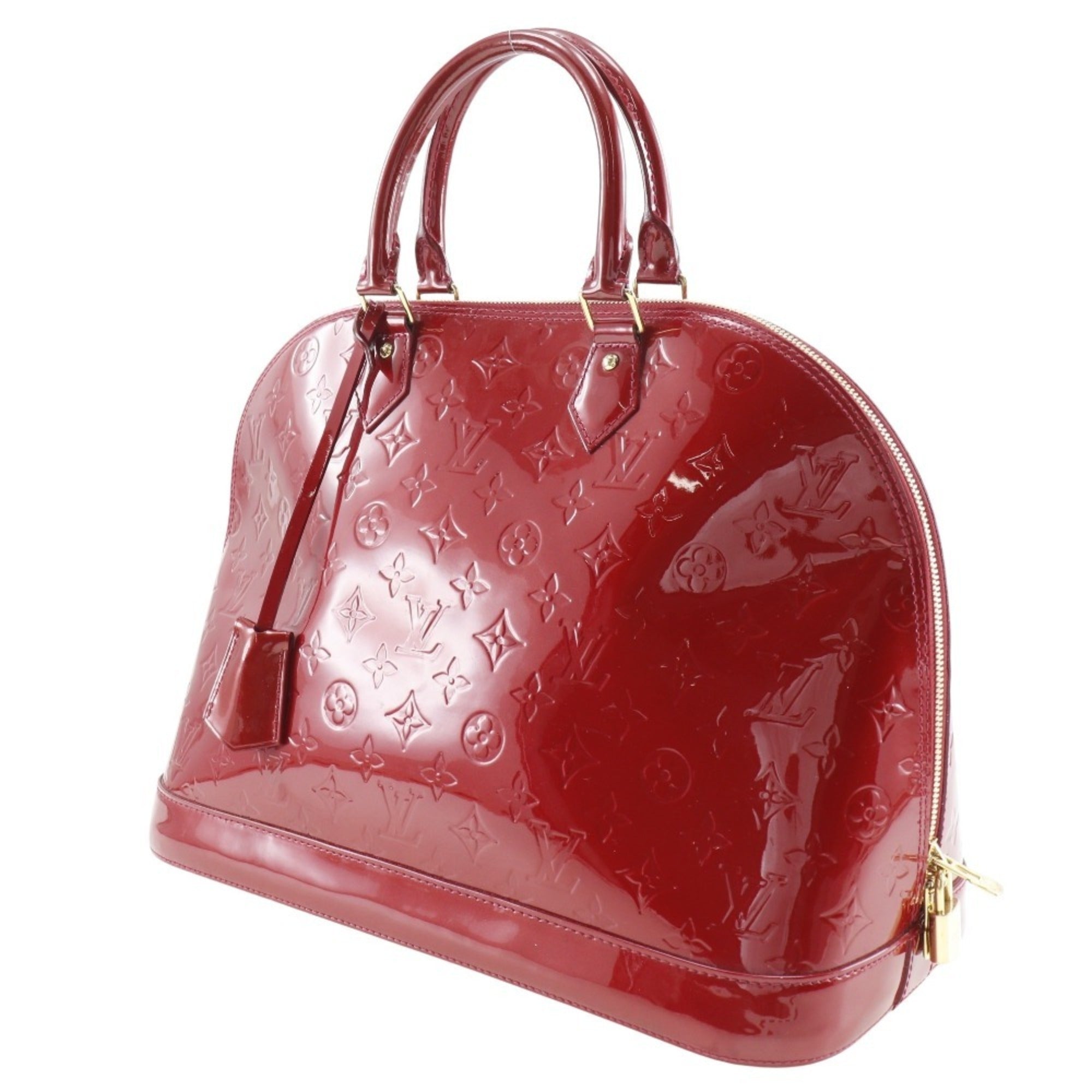 Louis Vuitton Pomme D'amour Red Color Monogram Vernis Handbag (Pre-Owned)