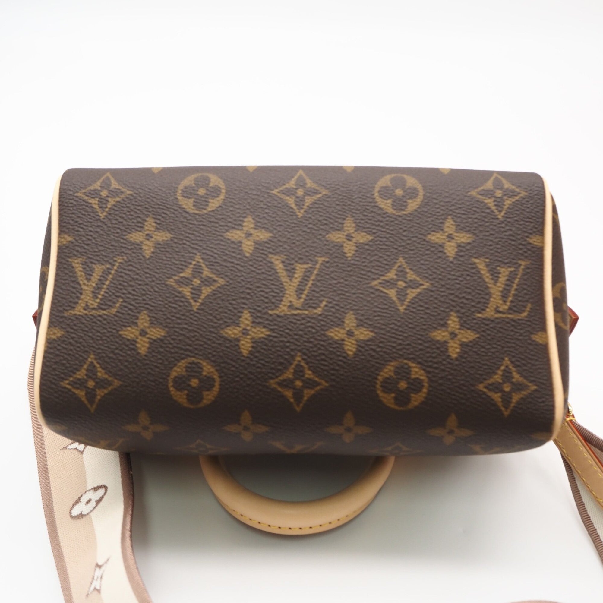 Louis Vuitton Monogram Beige Brown Coated Canvas Leather Handbag (Pre-Owned)