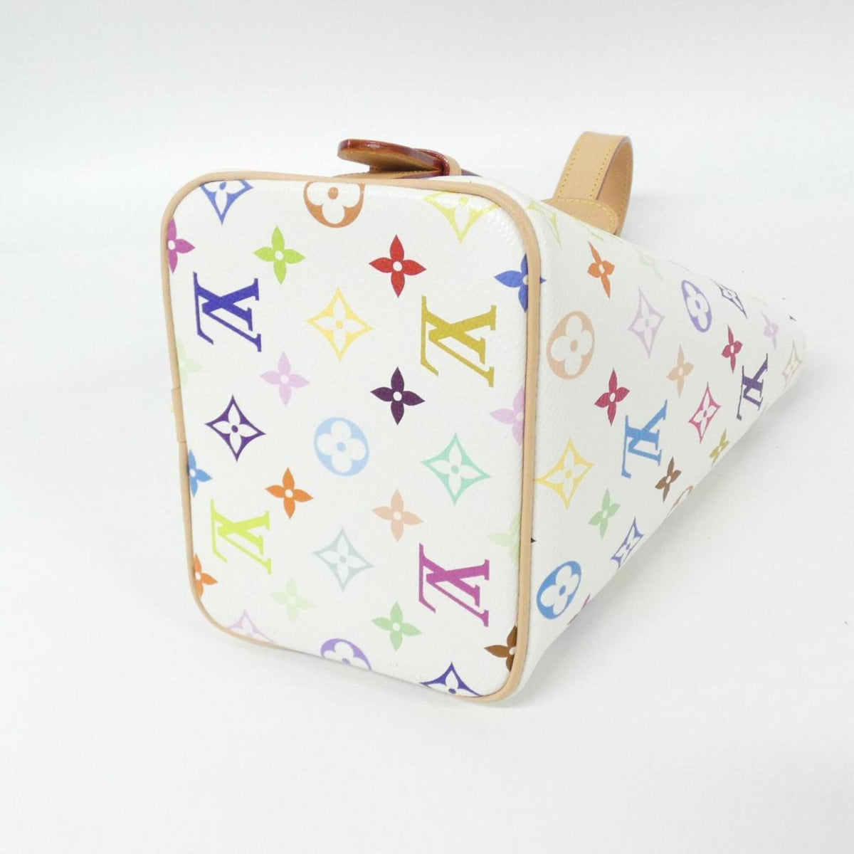 Louis Vuitton White Coated Canvas Pouch Shoulder Bag (Pre-Owned)