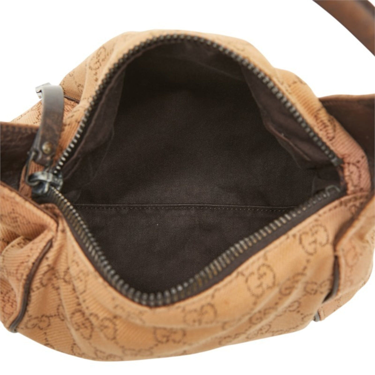 Gucci Brown Canvas Leather Handbag (Pre-Owned)