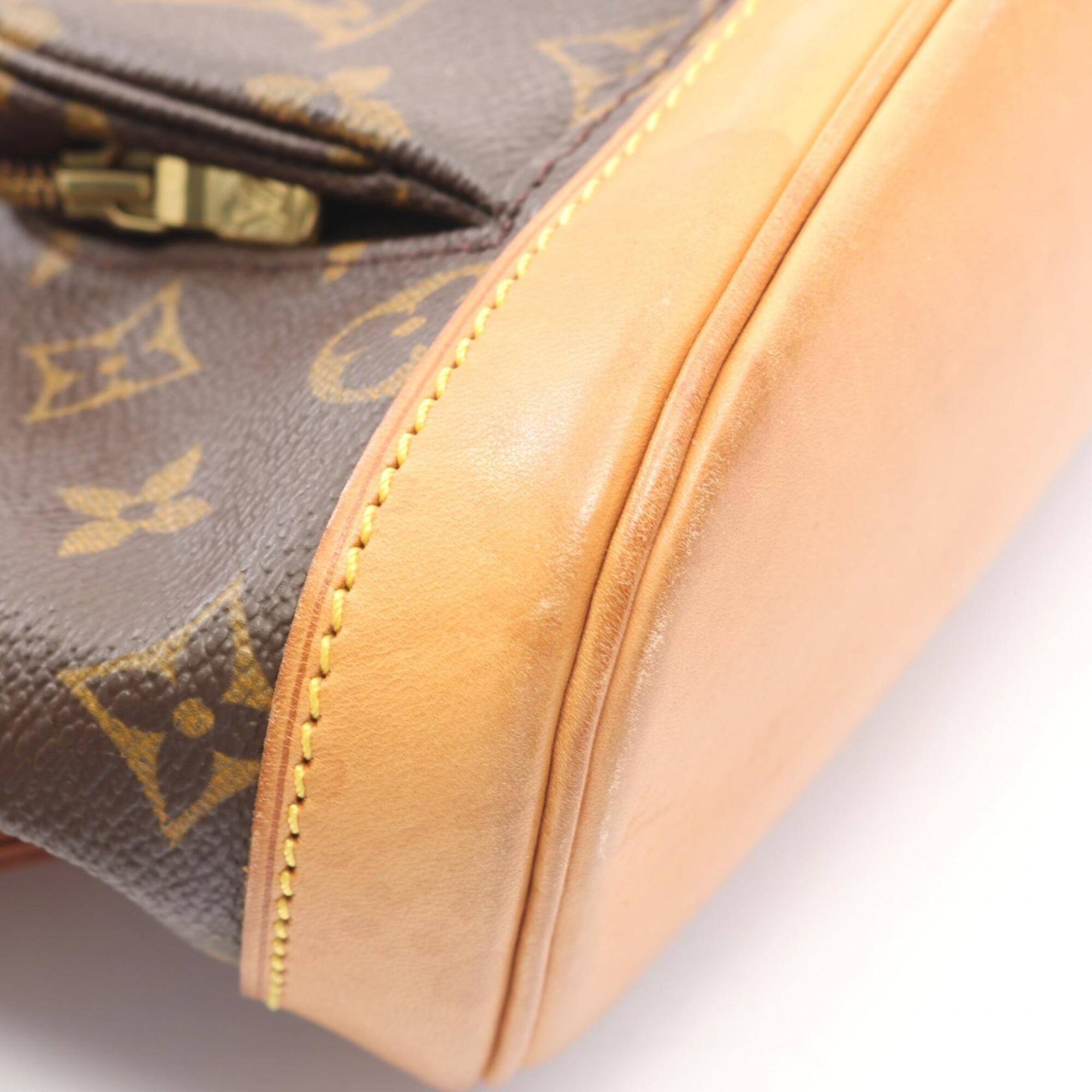 Louis Vuitton Brown Monogram Monogram Leather Backpack Handbag (Pre-Owned)