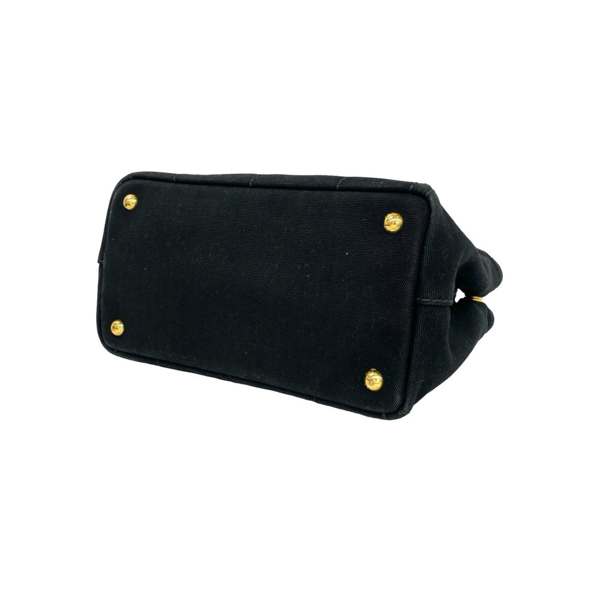 Prada Black Canvas Handbag Shoulder Bag Tote Bag (Pre-Owned)
