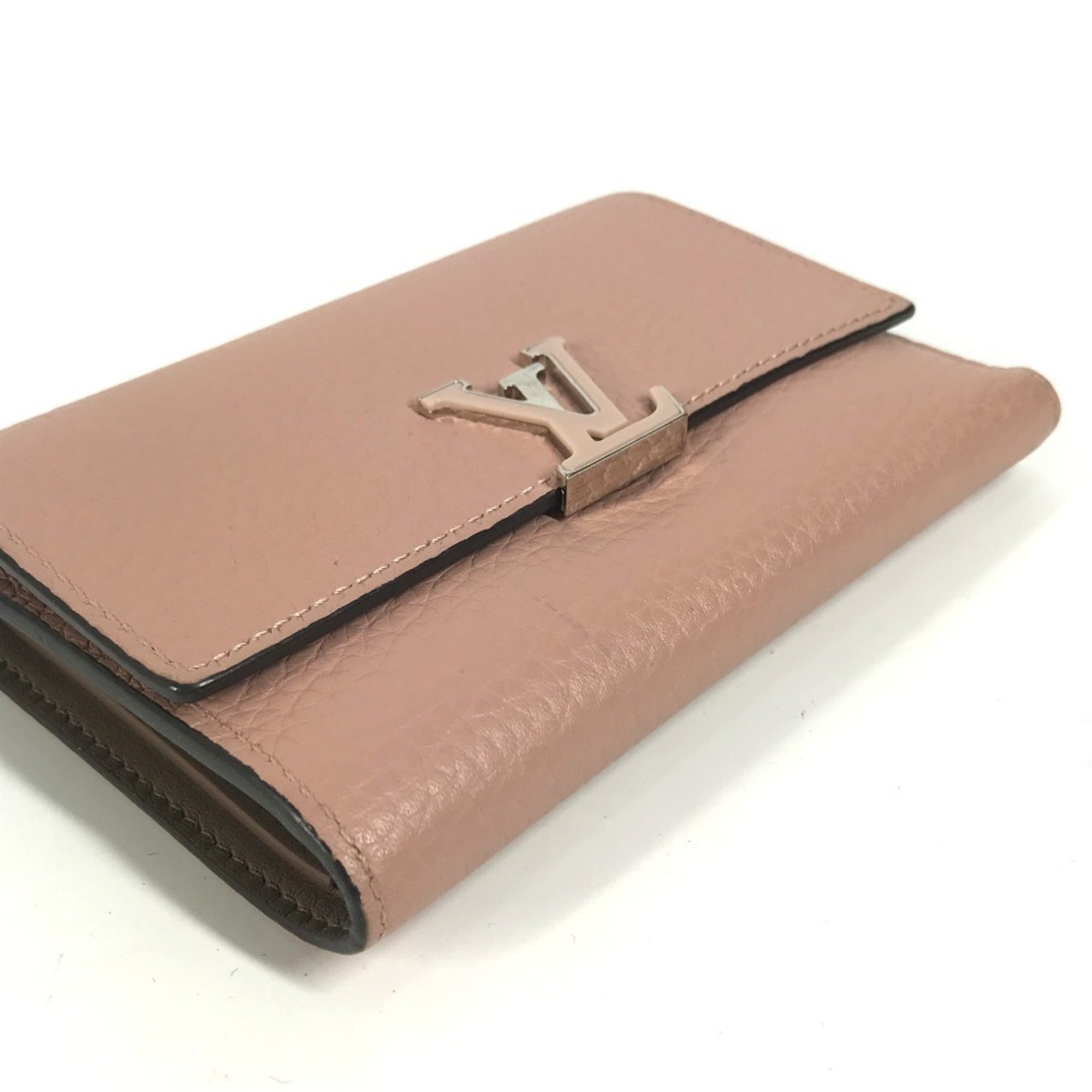 Louis Vuitton Taurillon Magnolia Pink Leather Wallet (Tri-Fold) (Pre-Owned)