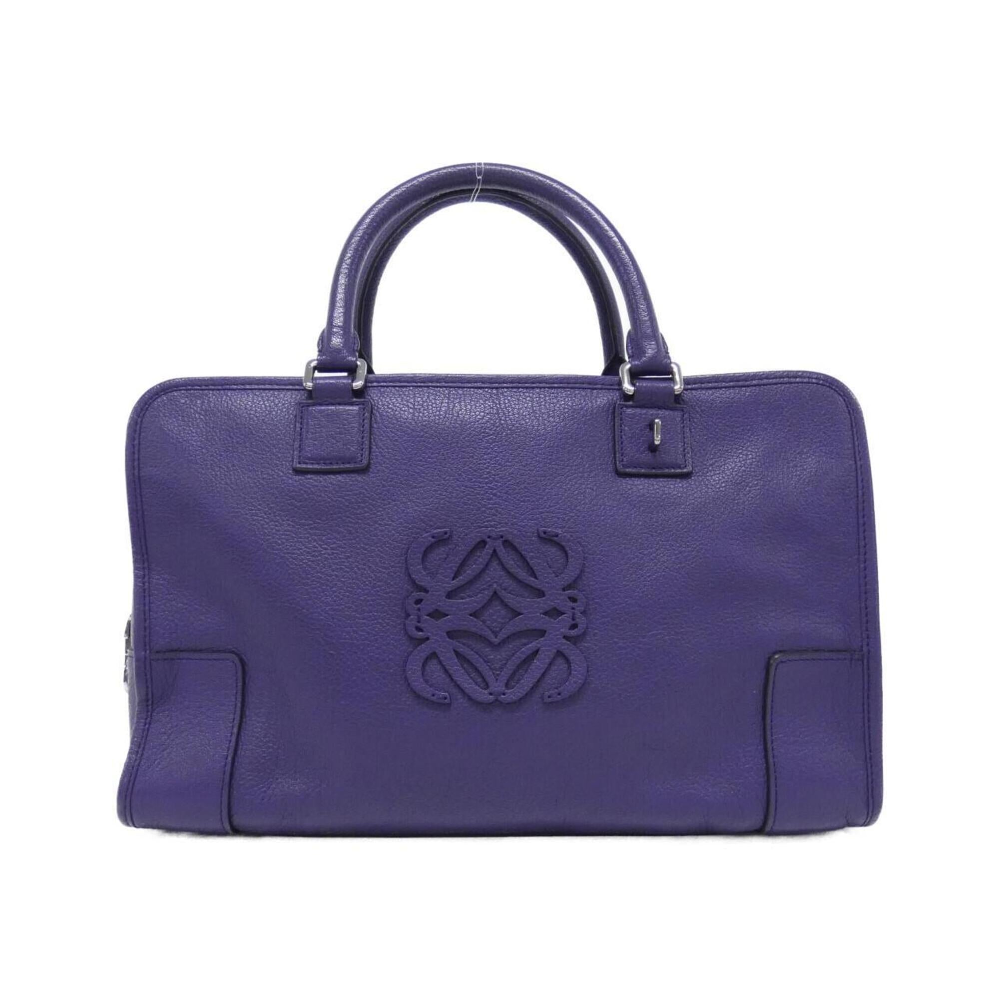 Loewe Purple Leather Handbag (Pre-Owned)