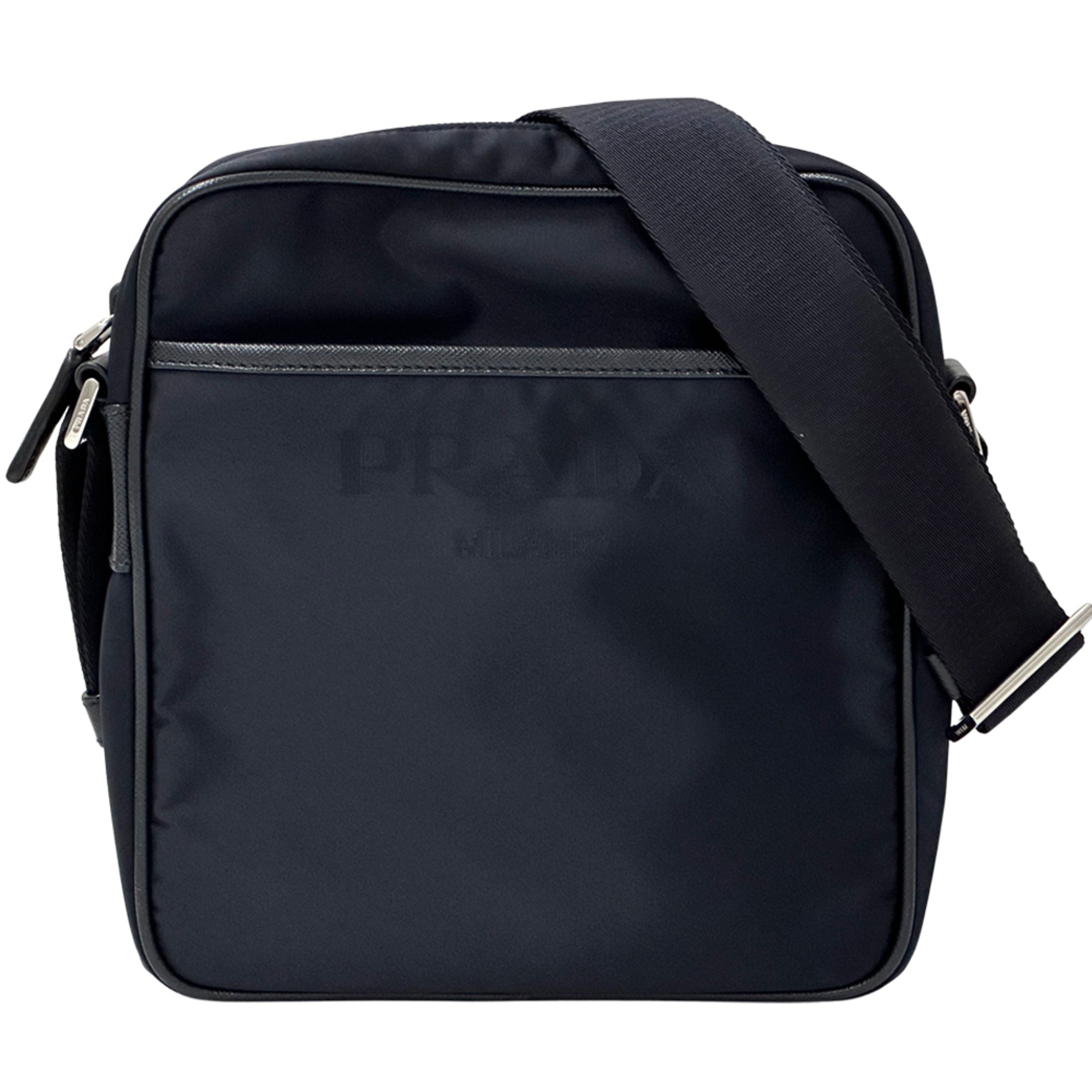 Prada Navy Nylon Handbag Shoulder Bag (Pre-Owned)
