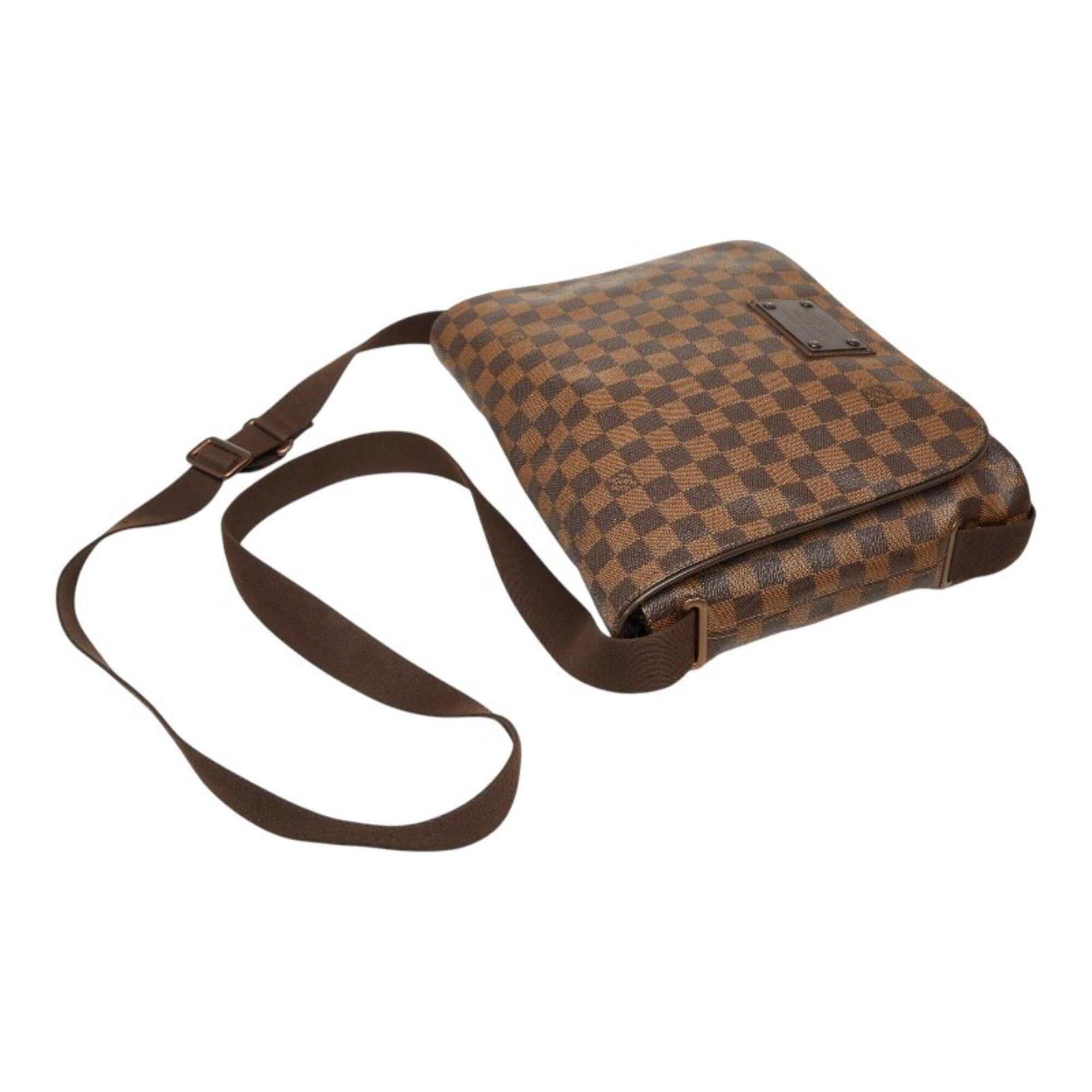Louis Vuitton Brown Pvc Leather Messenger Bag Shoulder Bag (Pre-Owned)