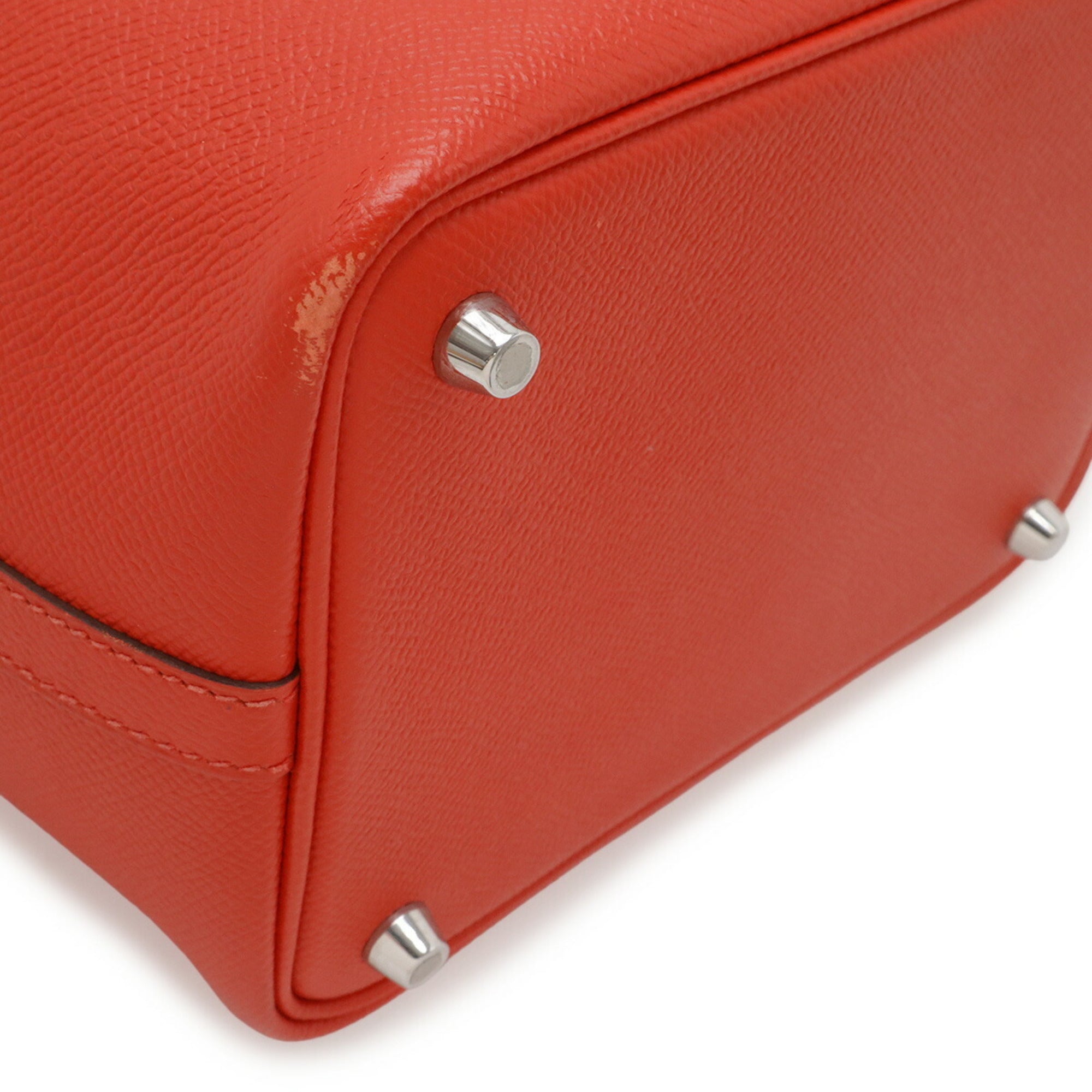 Hermes Picotin Rouge H Epsom Leather Handbag Tote Bag (Pre-Owned)