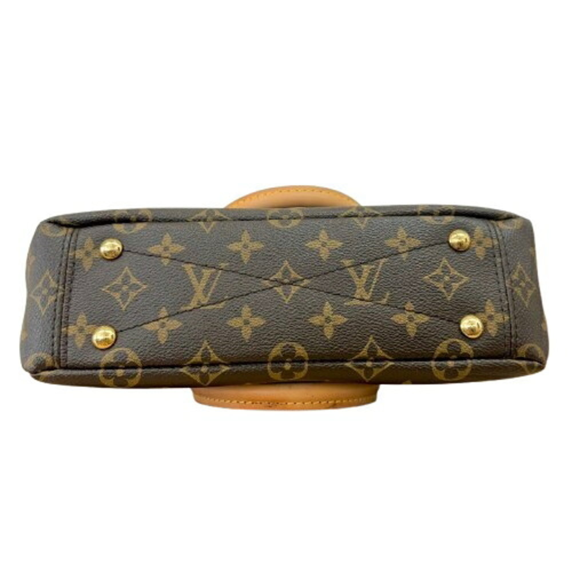 Louis Vuitton Monogram Brown Red Color Leather Handbag (Pre-Owned)