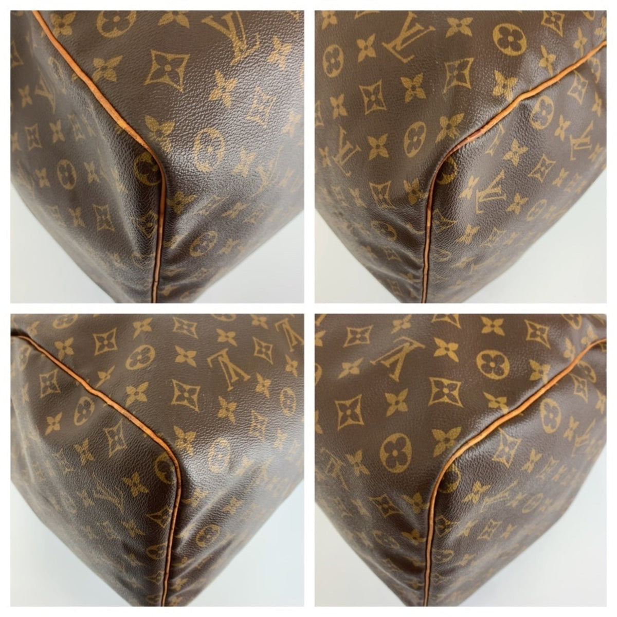 Louis Vuitton Brown Pvc Leather Boston Bag (Pre-Owned)