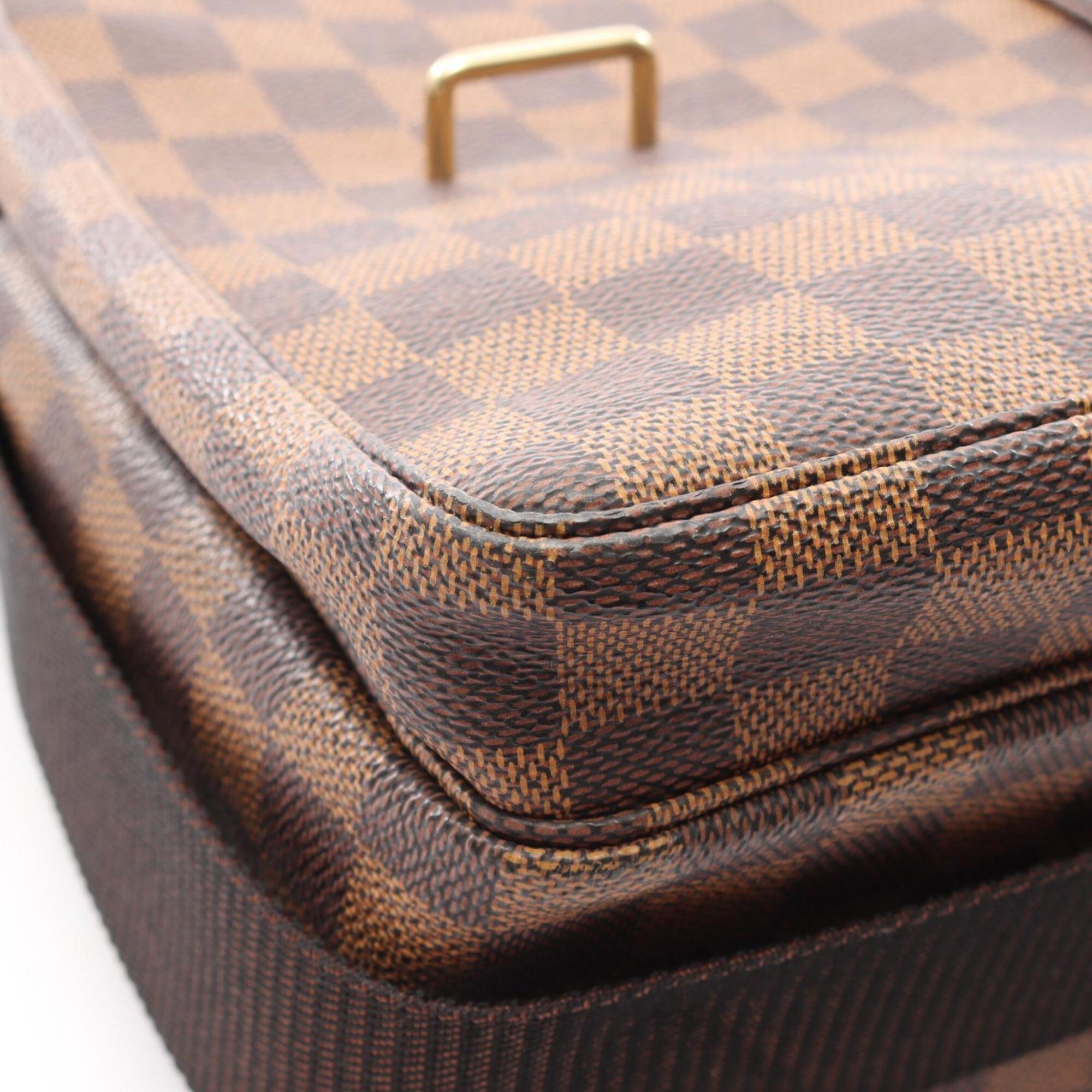 Louis Vuitton Brown Ebene Coated Canvas Leather Handbag Shoulder Bag (Pre-Owned)