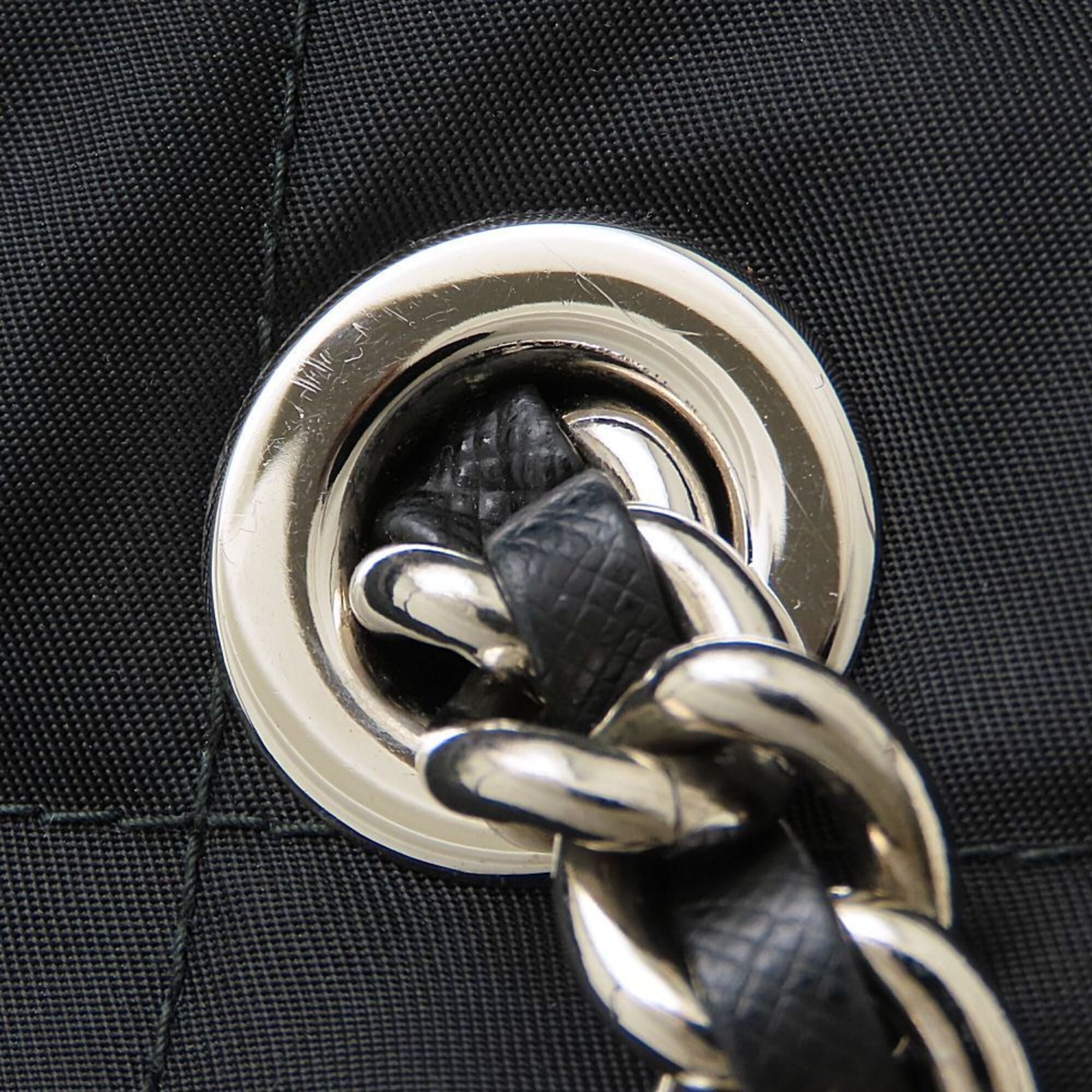 Prada Black Nylon Leather Tote Bag (Pre-Owned)