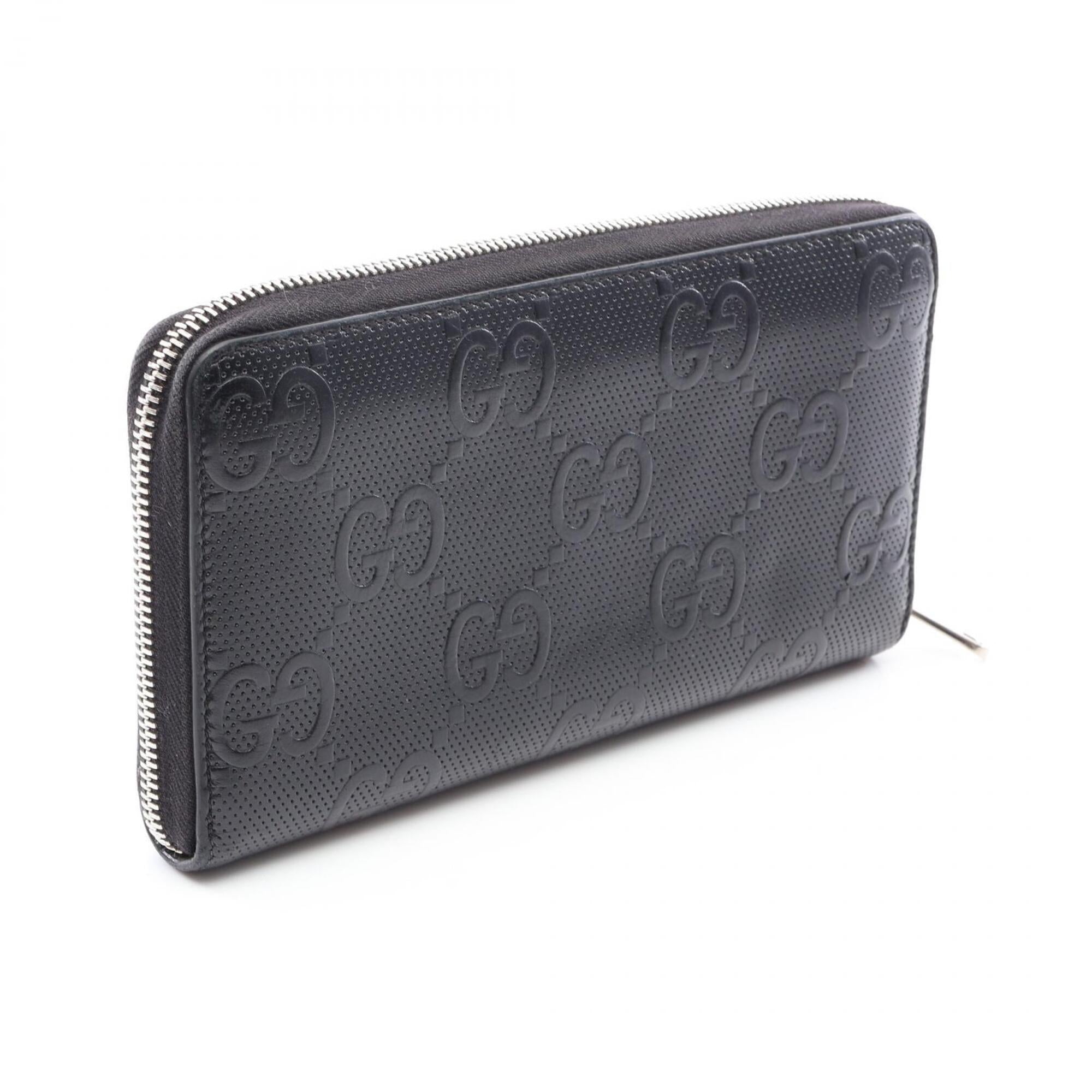 Gucci Black Leather Long Wallet (Bi-Fold) (Pre-Owned)