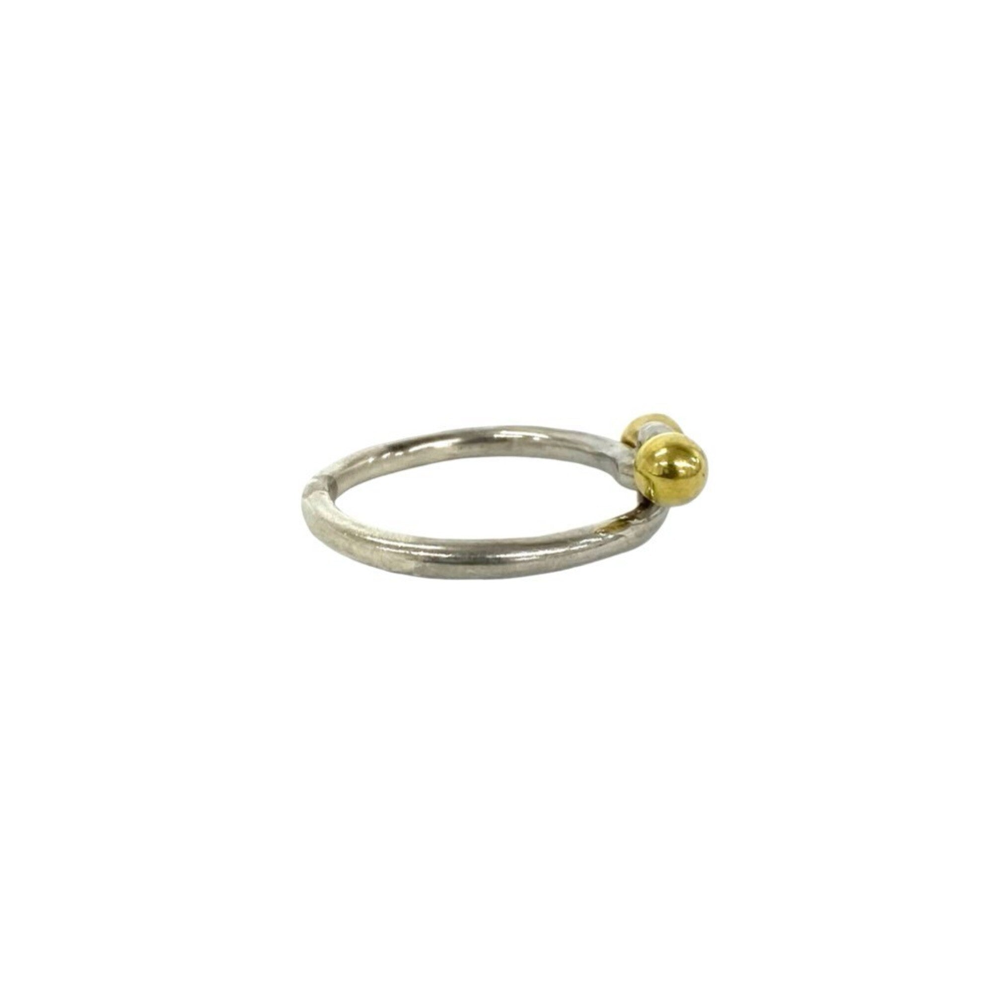 Tiffany Gold Silver Yellow Gold (18K) Silver Band Ring (Pre-Owned)