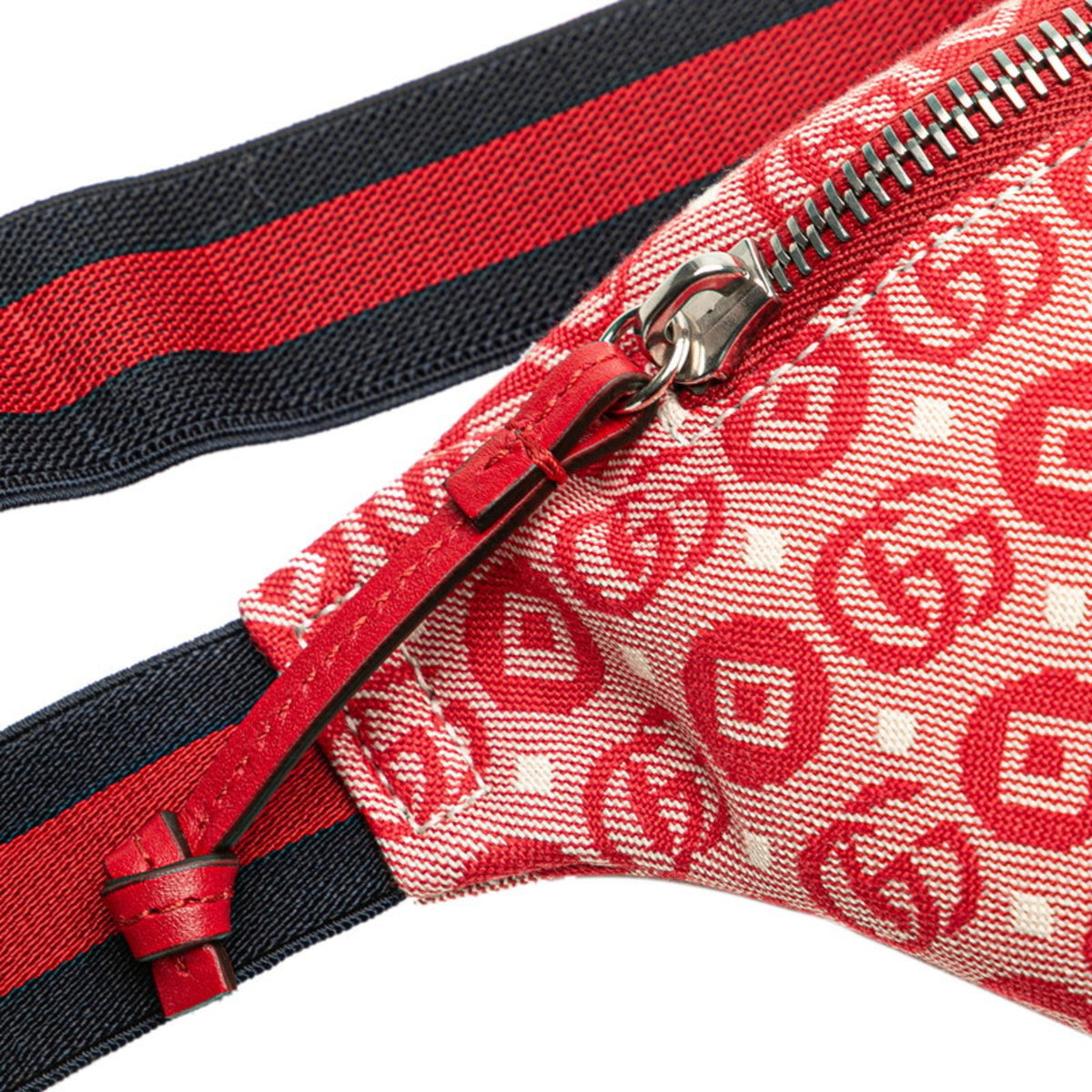 Gucci Red Color Canvas Fanny Pack (Pre-Owned)