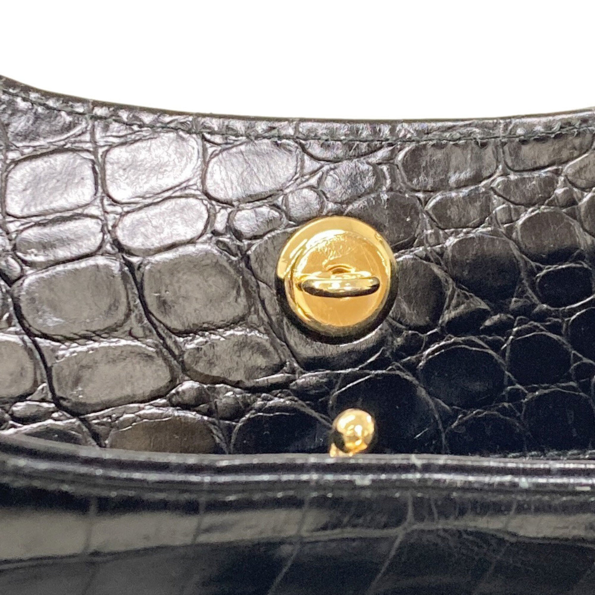 Salvatore Ferragamo Black Leather Tote Bag (Pre-Owned)