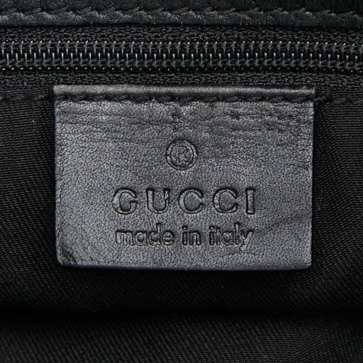 Gucci Black Nylon Leather Shoulder Bag Tote Bag (Pre-Owned)