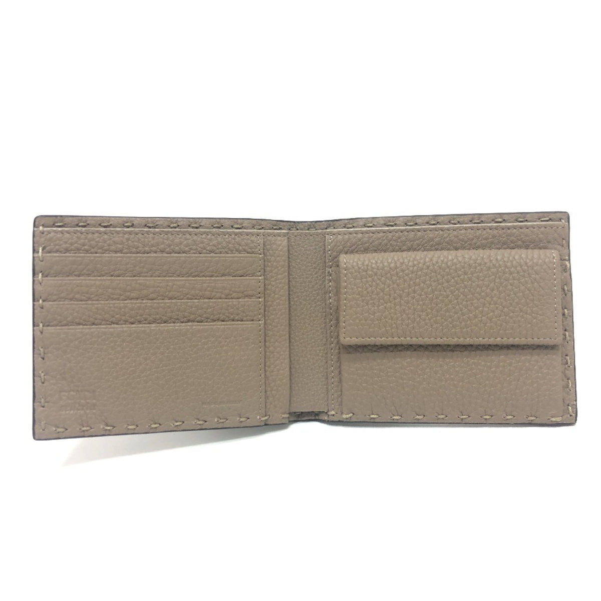 Fendi Gray Leather Wallet (Bi-Fold) (Pre-Owned)