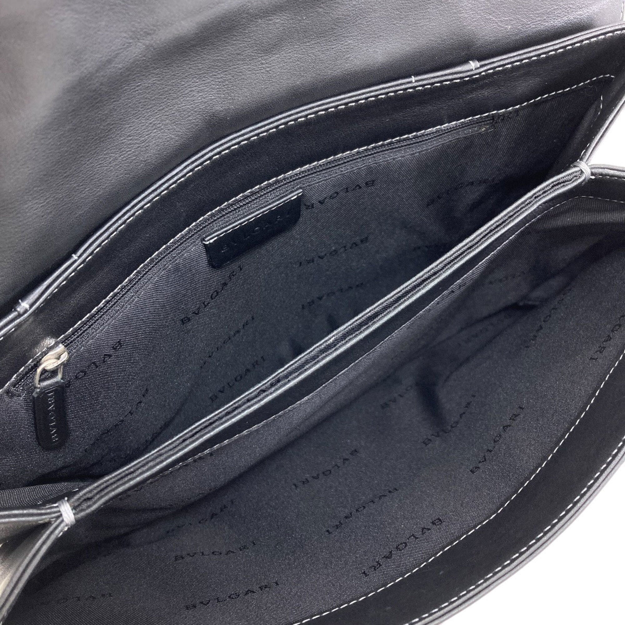 Bvlgari Black Leather Handbag (Pre-Owned)
