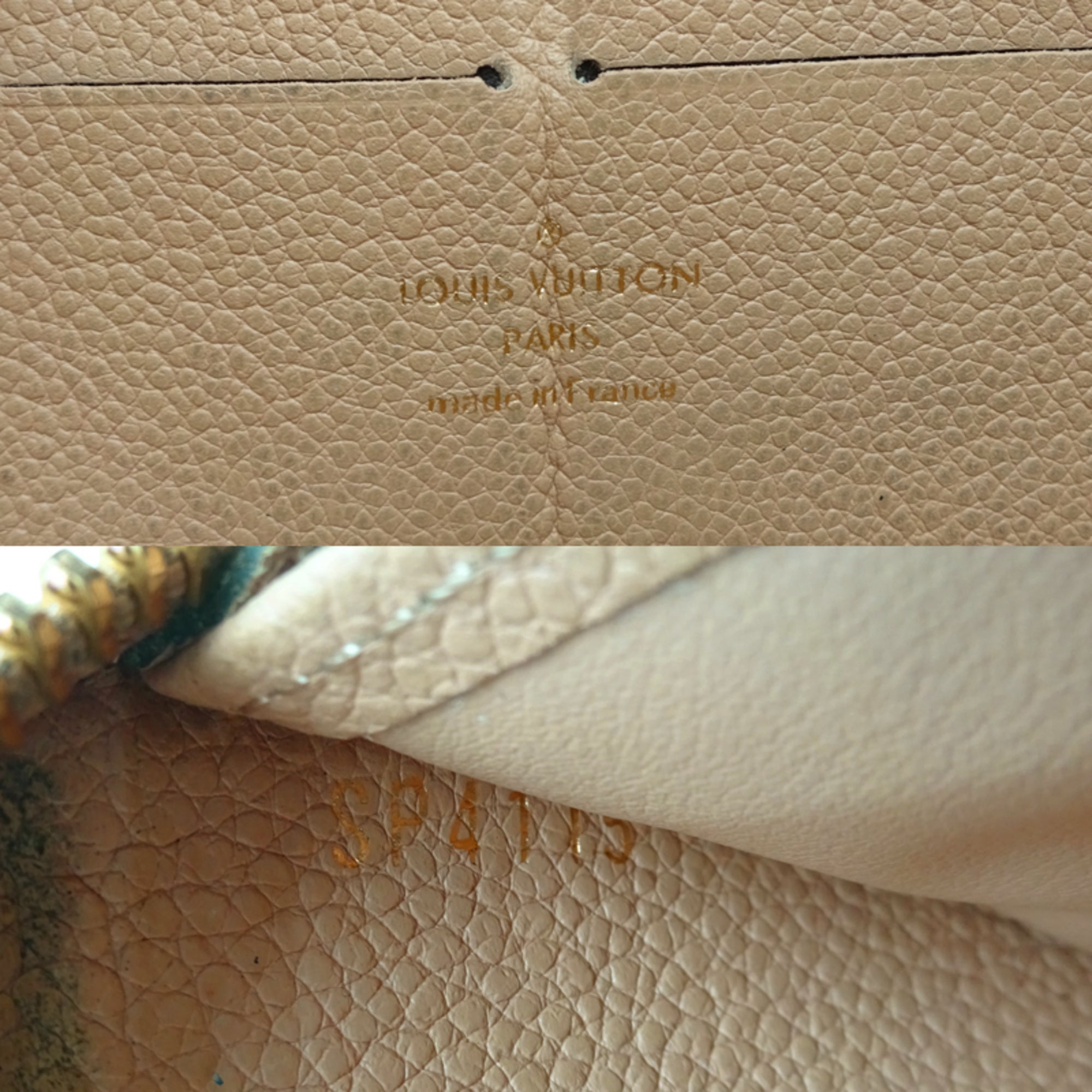 Louis Vuitton Beige Monogram Empreinte Long Wallet (Bi-Fold) (Pre-Owned)