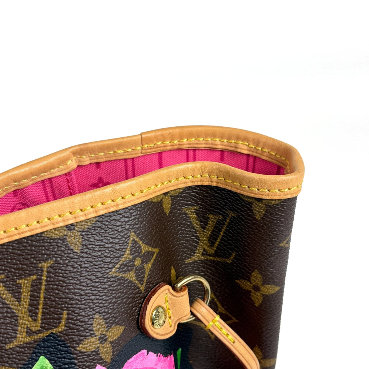 Louis Vuitton Brown Monogram Rose Shoulder Bag Tote Bag (Pre-Owned)
