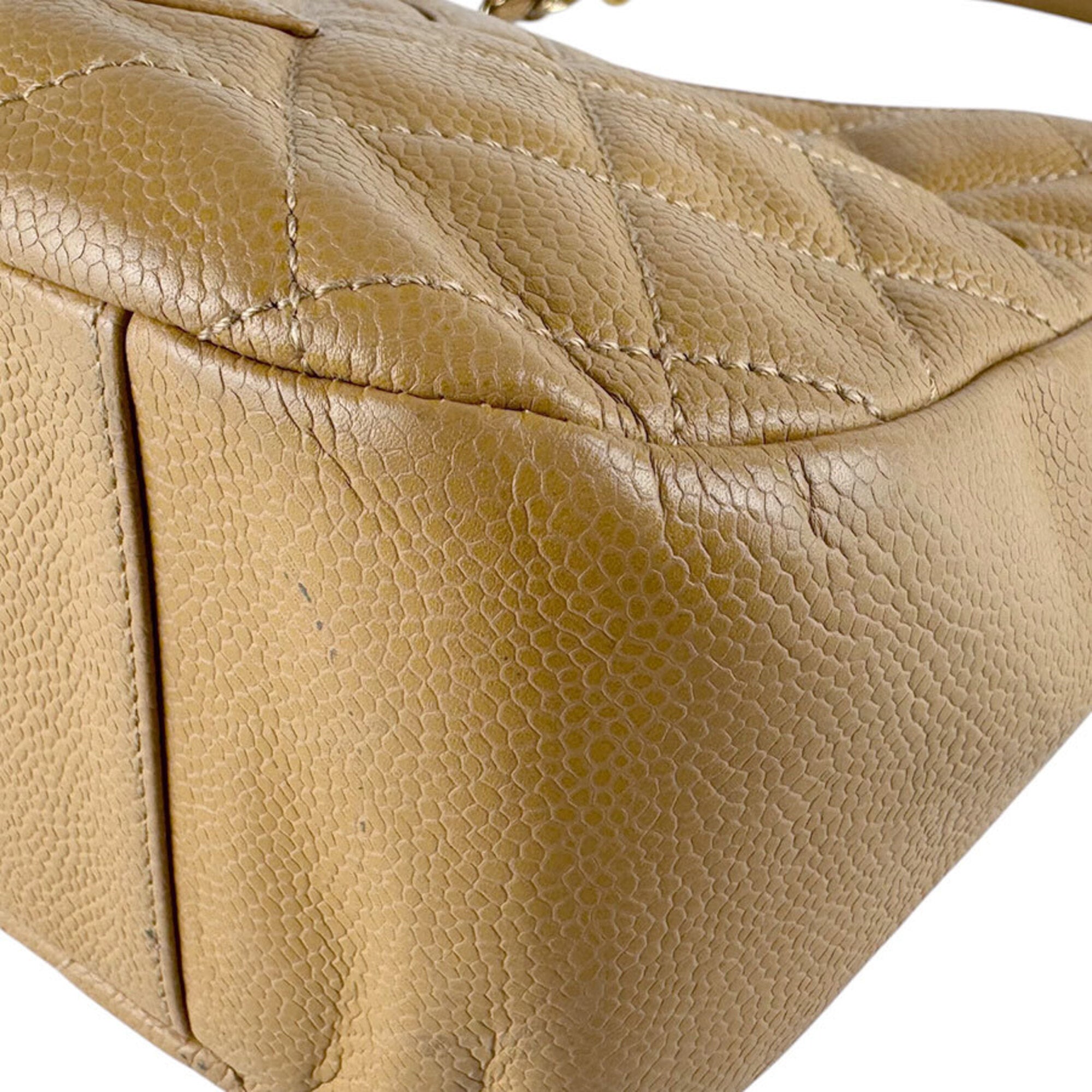 Chanel Camel Grained Calfskin Shoulder Bag (Pre-Owned)