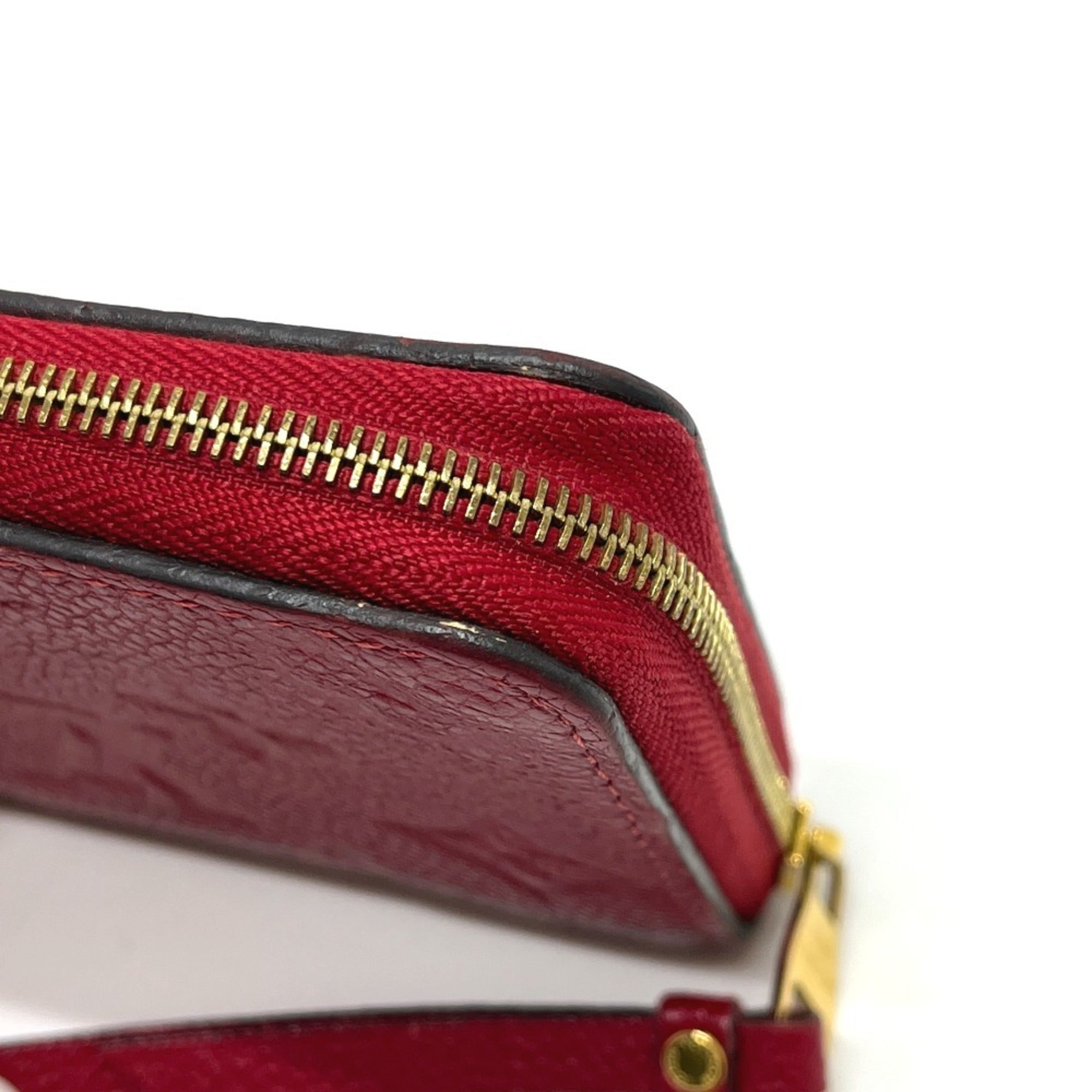 Louis Vuitton Monogram Empreinte Red Color Monogram Empreinte Coin Purse/Coin Case (Pre-Owned)