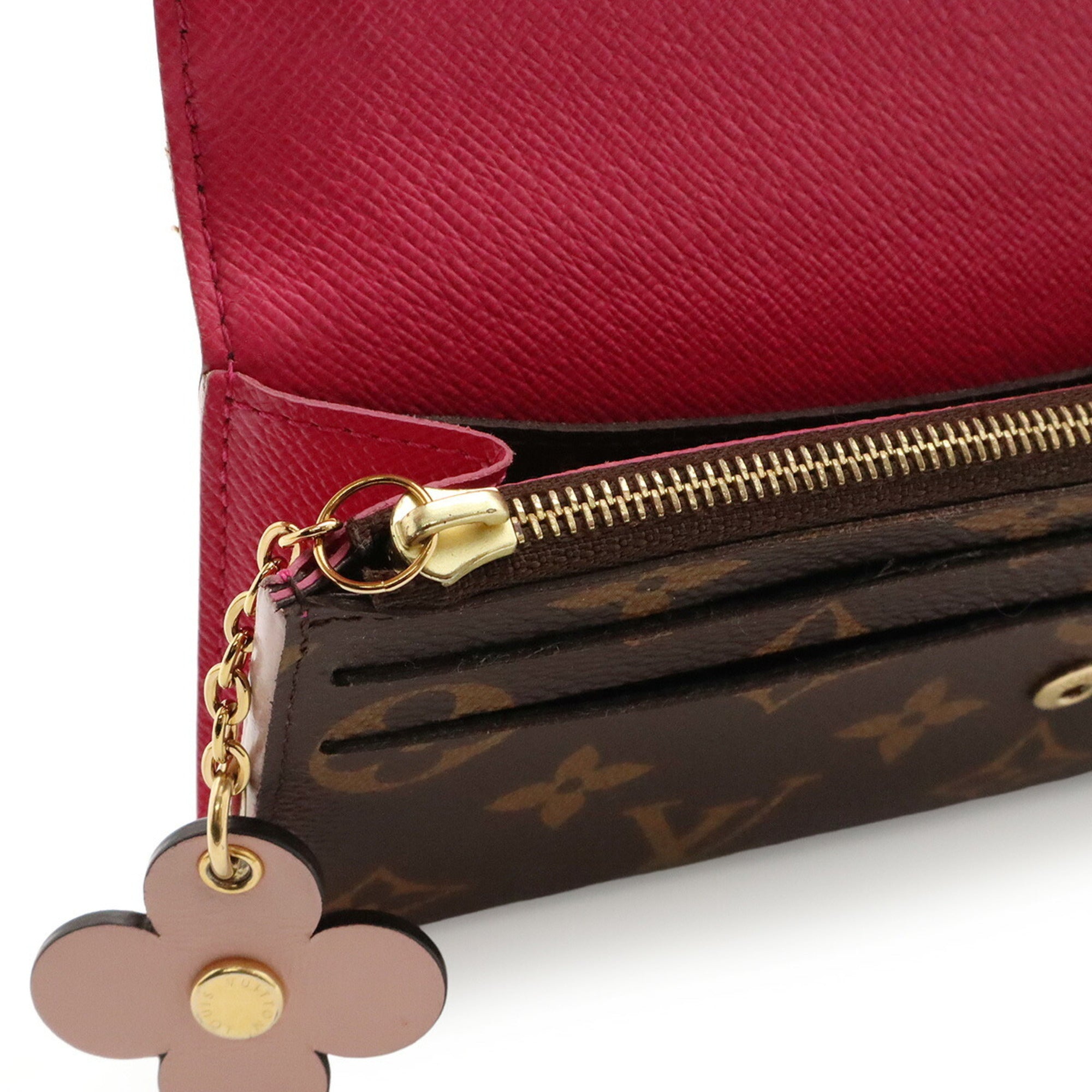 Louis Vuitton Rose Ballerine Monogram Canvas Long Wallet (Bi-Fold) (Pre-Owned)